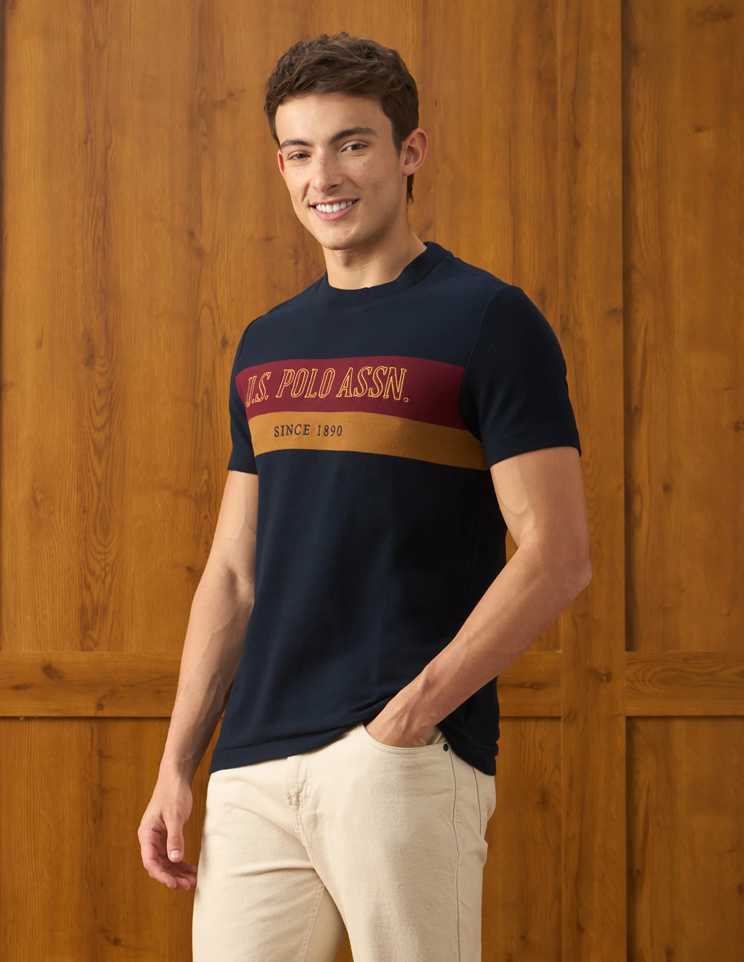Brand Embroidered Slim Fit T-Shirt - Image 4