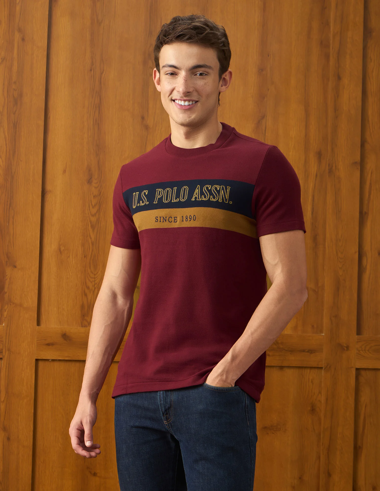 Brand Embroidered Slim Fit T-Shirt - Image 4