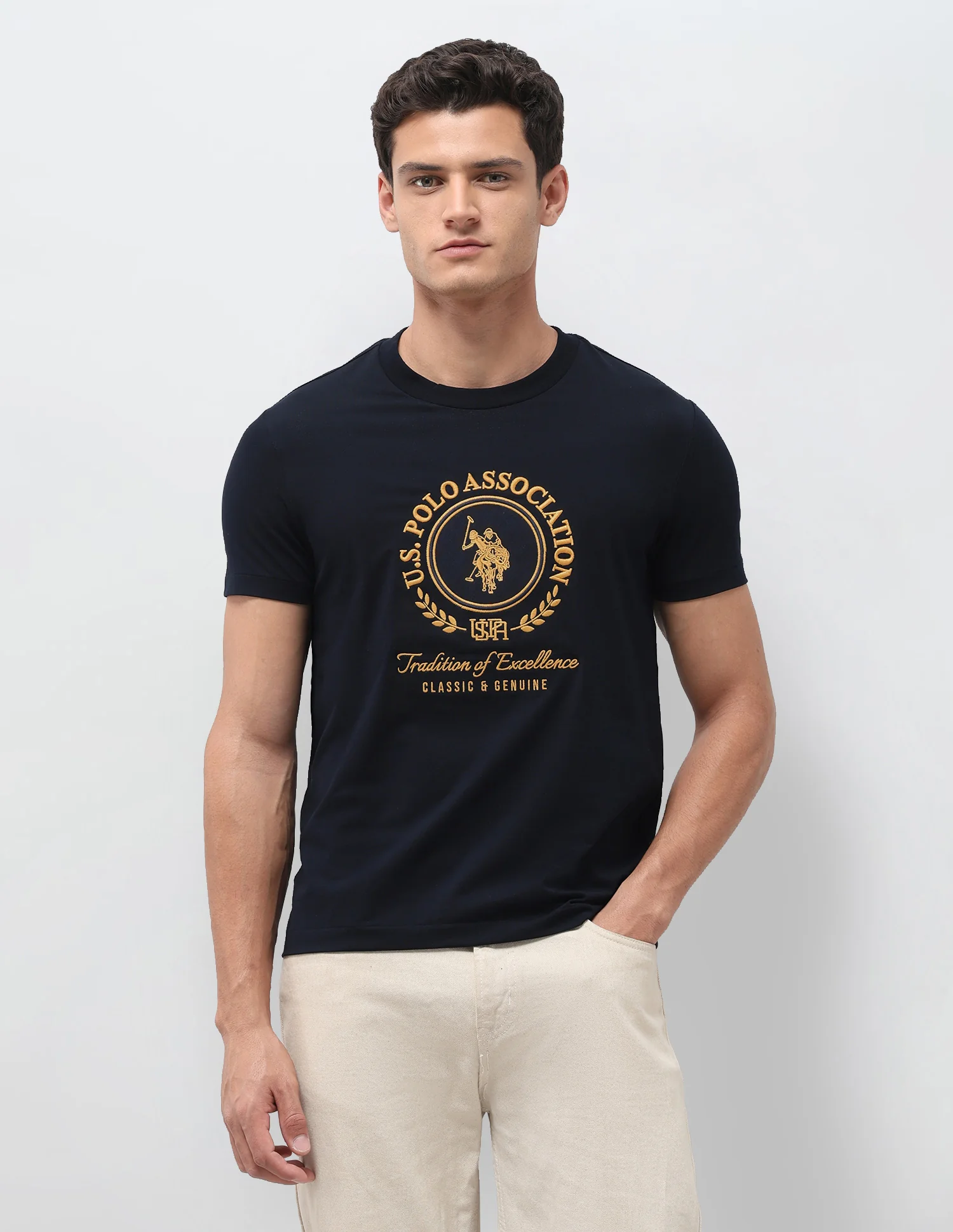 Brand Embroidered Slim Fit T-Shirt - Image 6