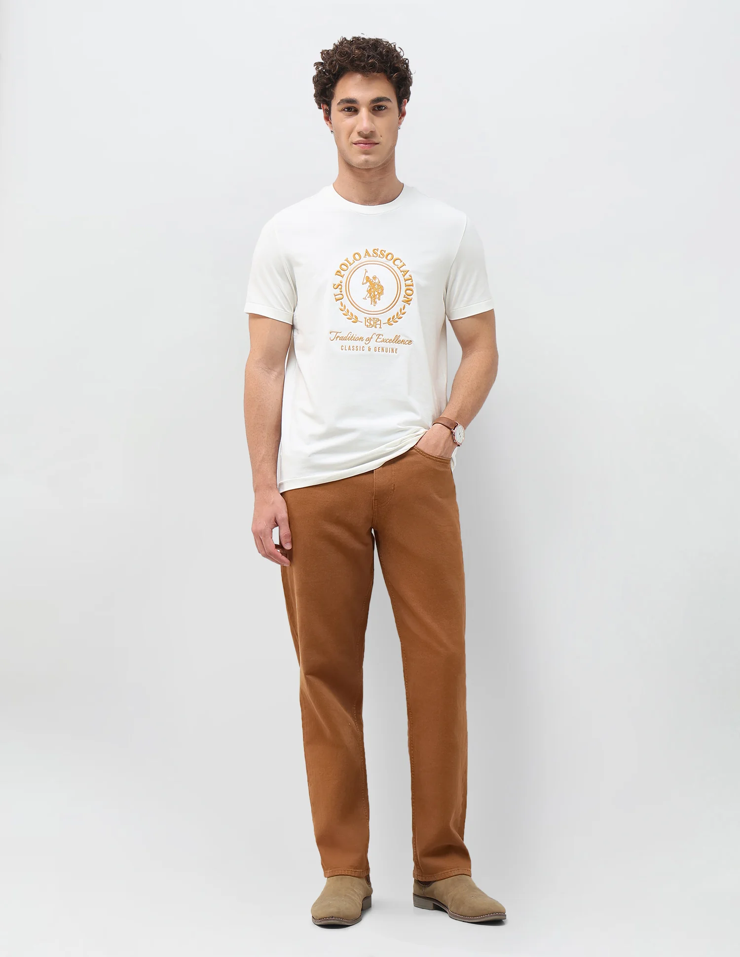 Brand Embroidered Slim Fit T-Shirt - Image 3