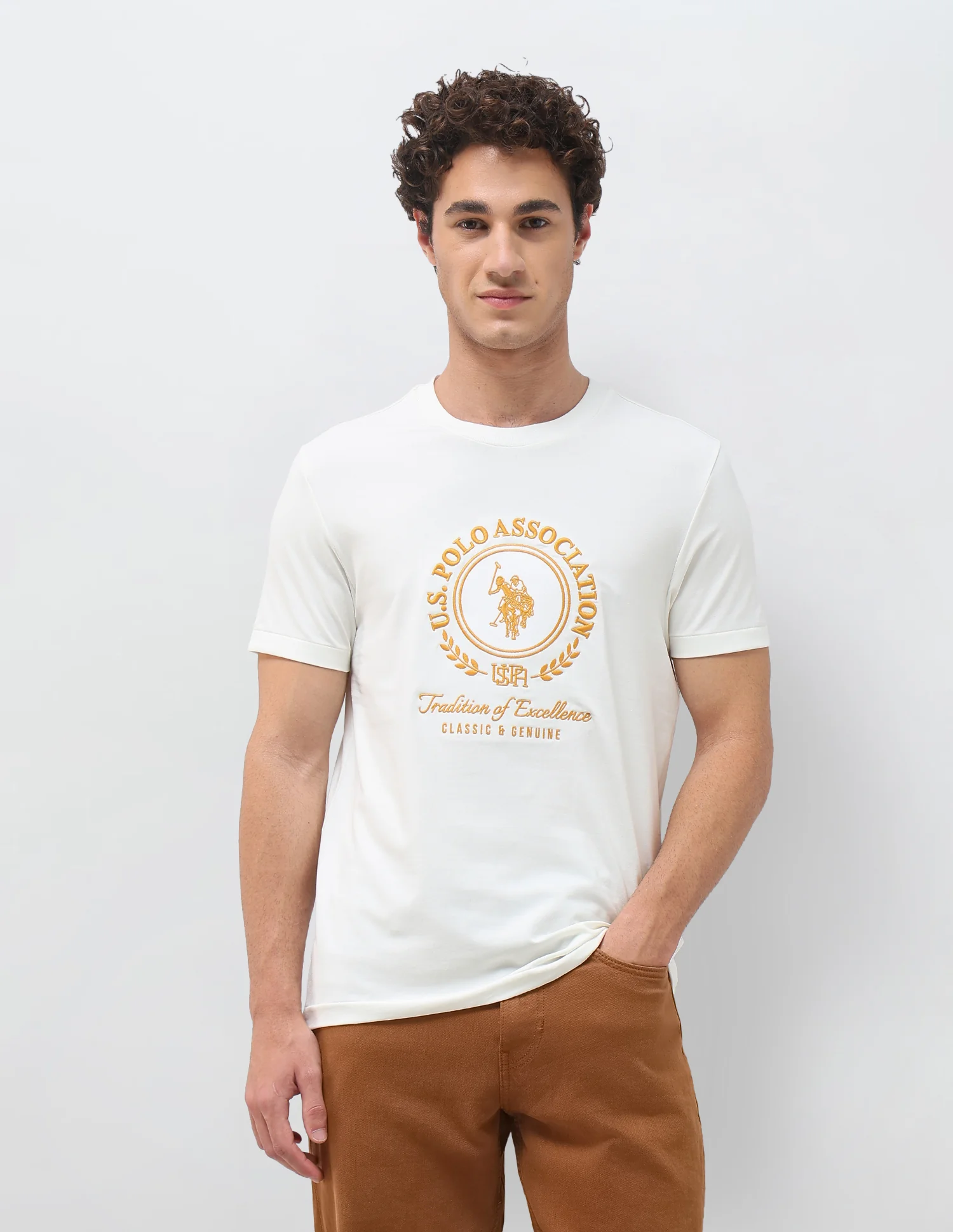 Brand Embroidered Slim Fit T-Shirt - Image 6