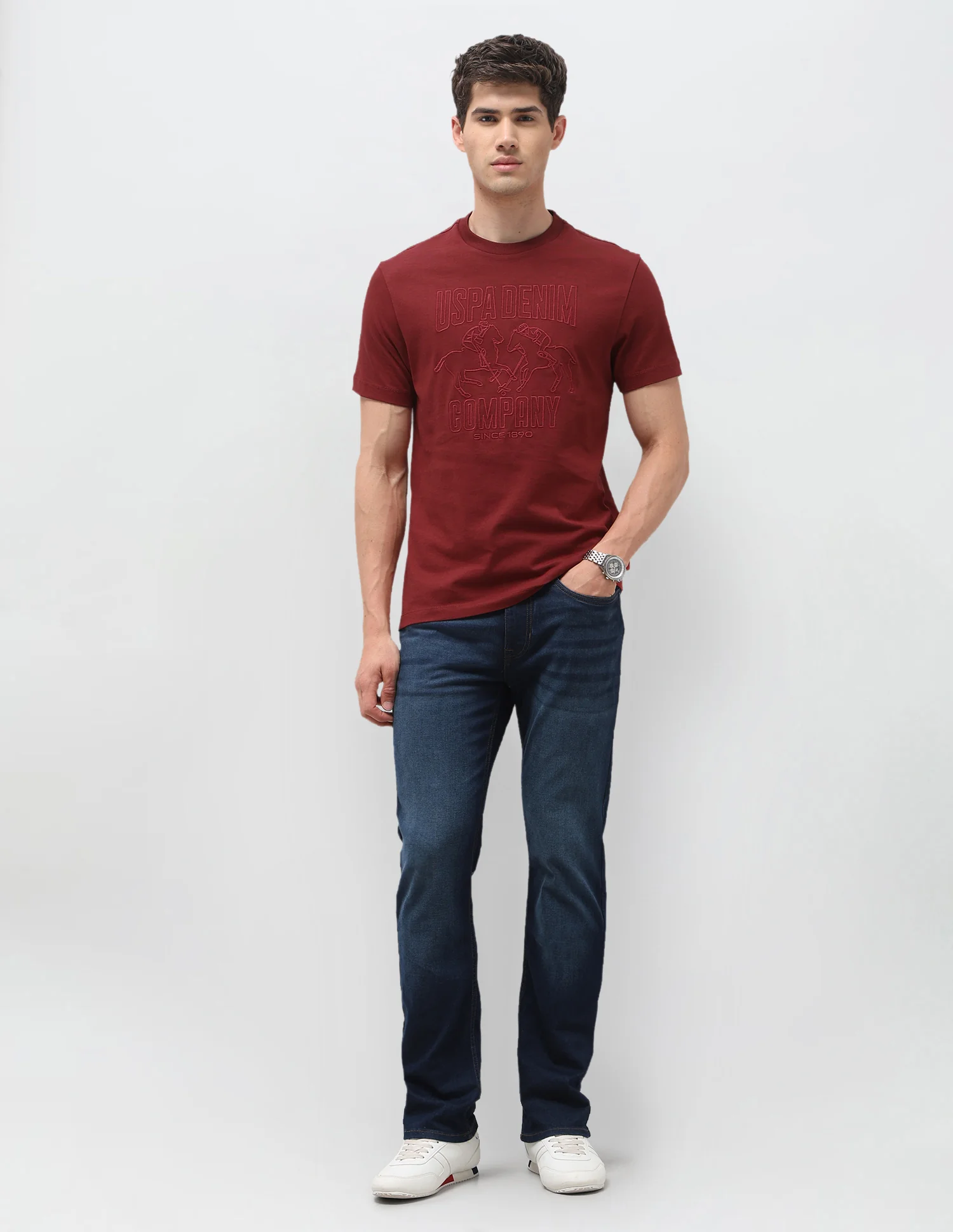 Brand Embroidered Slim Fit T-Shirt - Image 3
