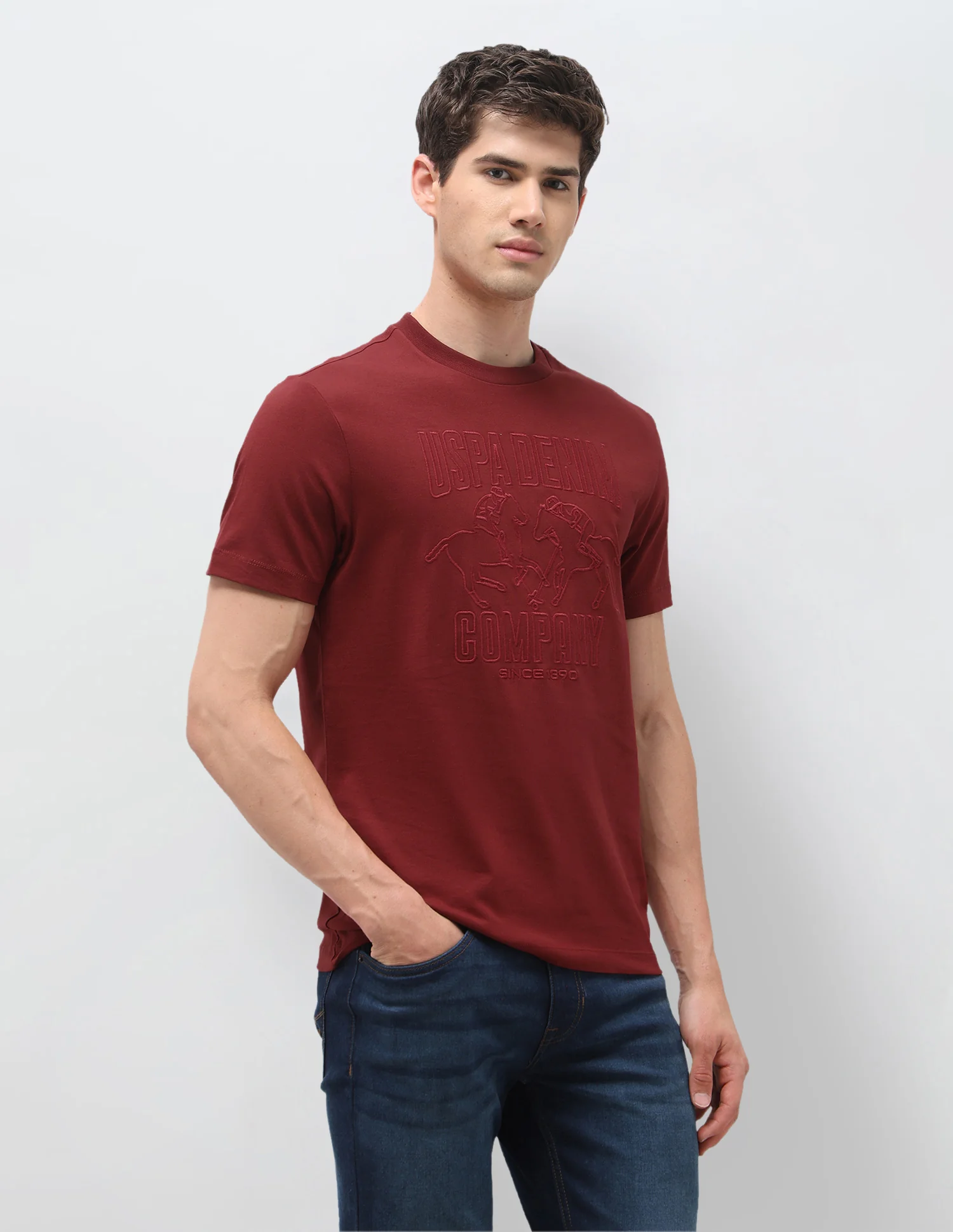 Brand Embroidered Slim Fit T-Shirt - Image 4