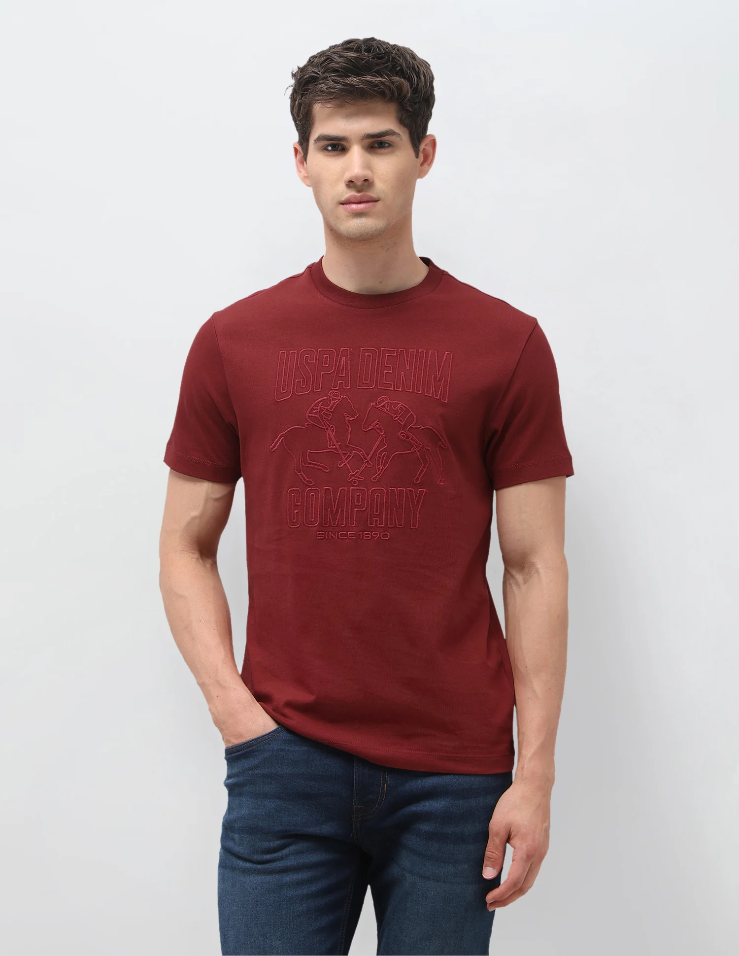 Brand Embroidered Slim Fit T-Shirt - Image 6
