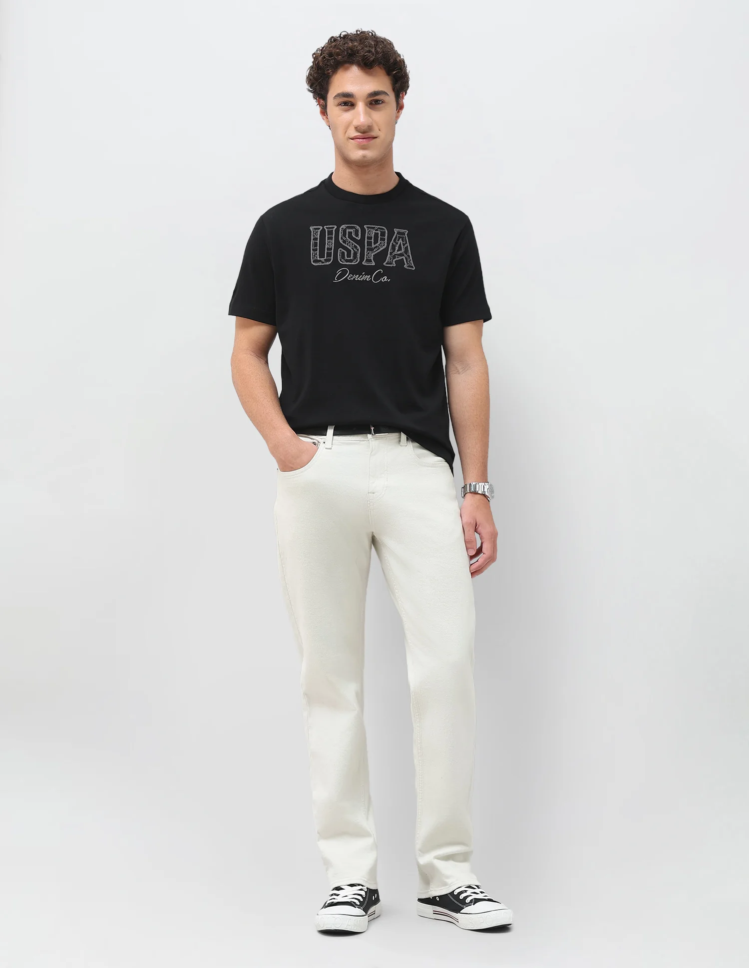Brand Embroidered Slim Fit T-Shirt - Image 3