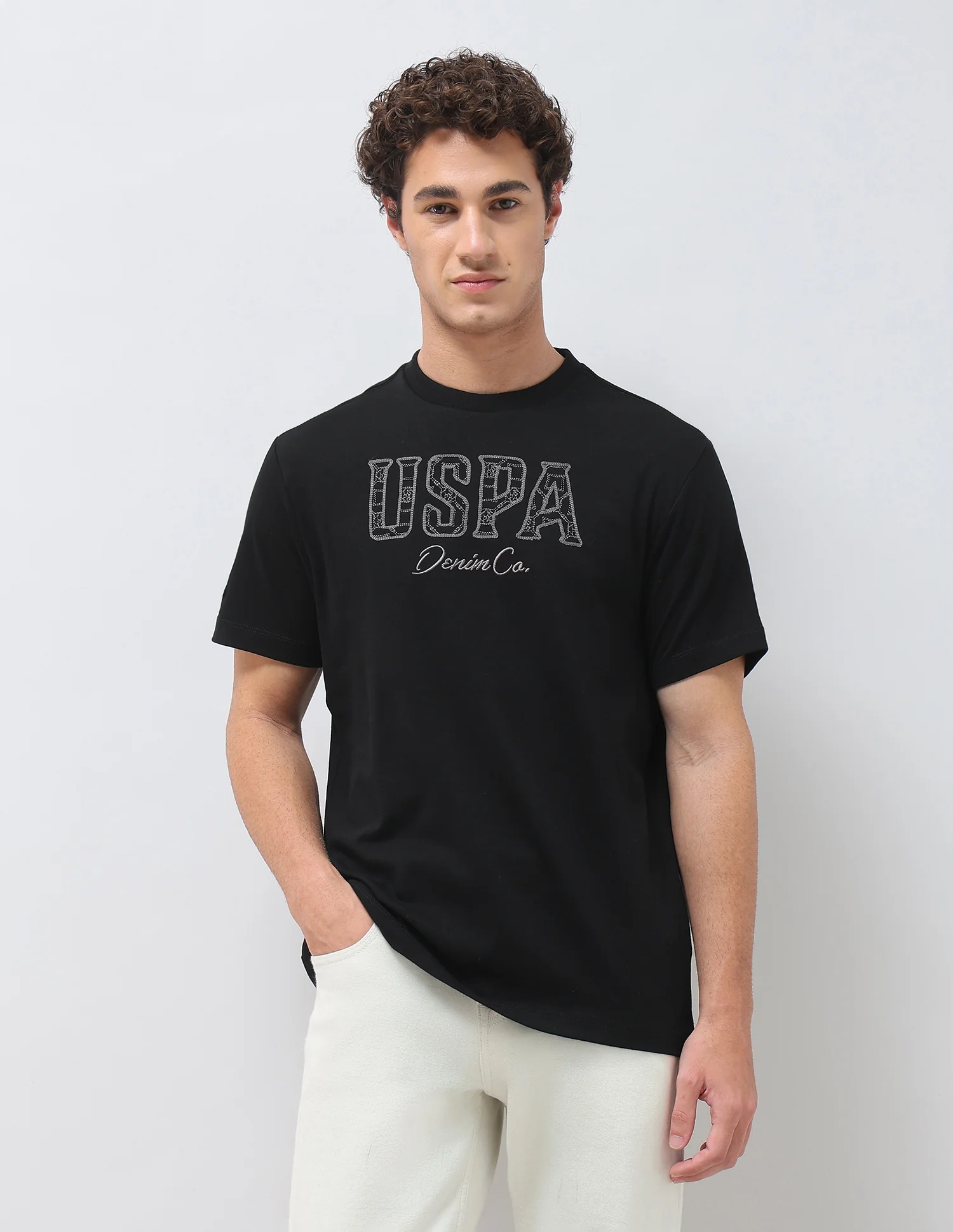 Brand Embroidered Slim Fit T-Shirt - Image 6