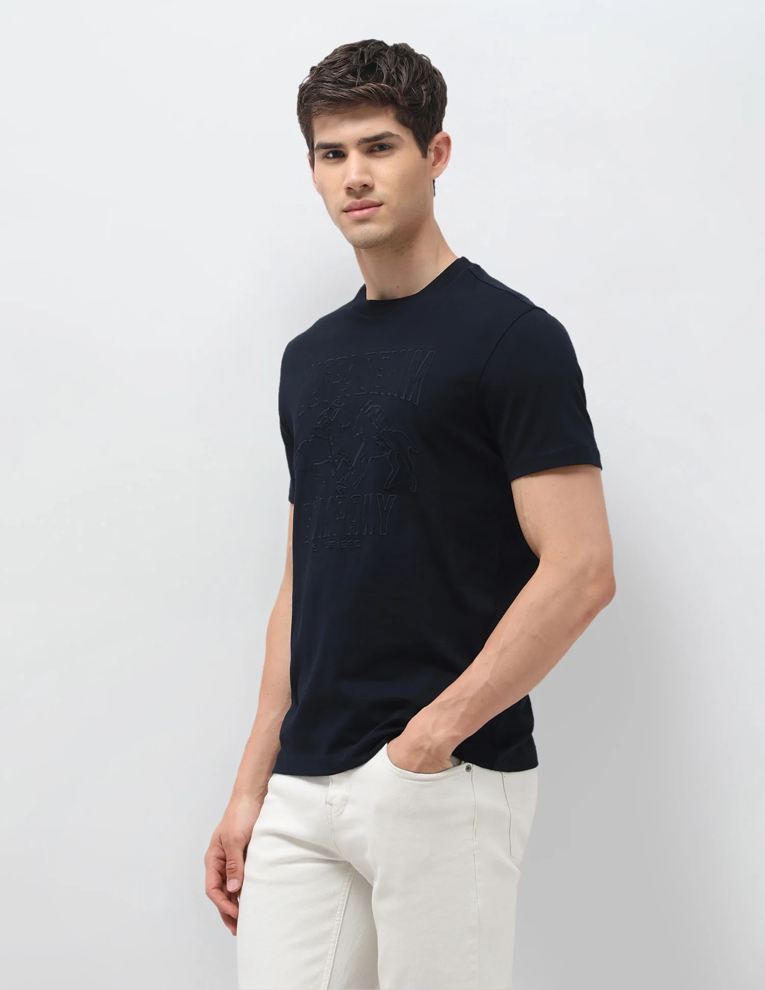 Brand Embroidered Slim Fit T-Shirt - Image 4