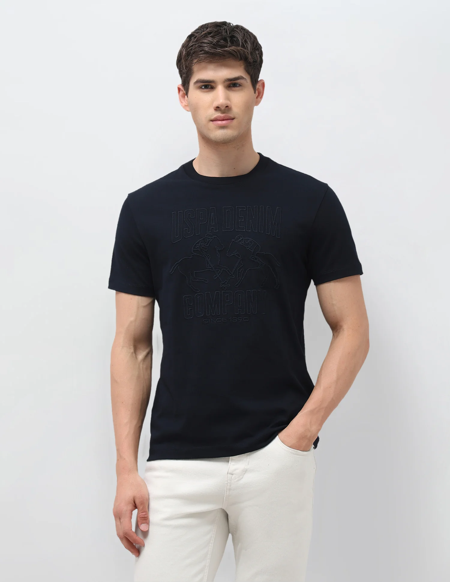 Brand Embroidered Slim Fit T-Shirt - Image 6