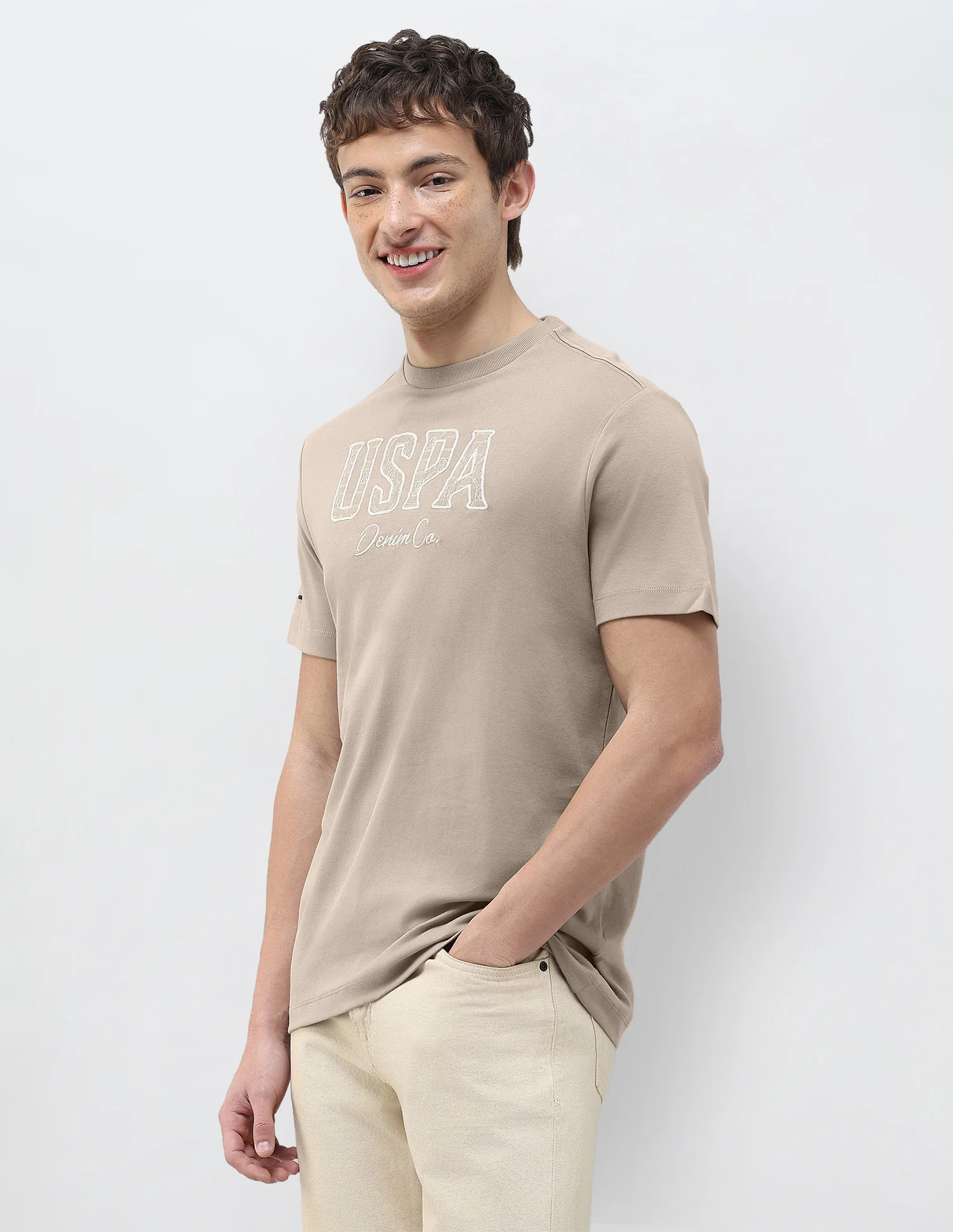 Brand Embroidered Slim Fit T-Shirt - Image 4