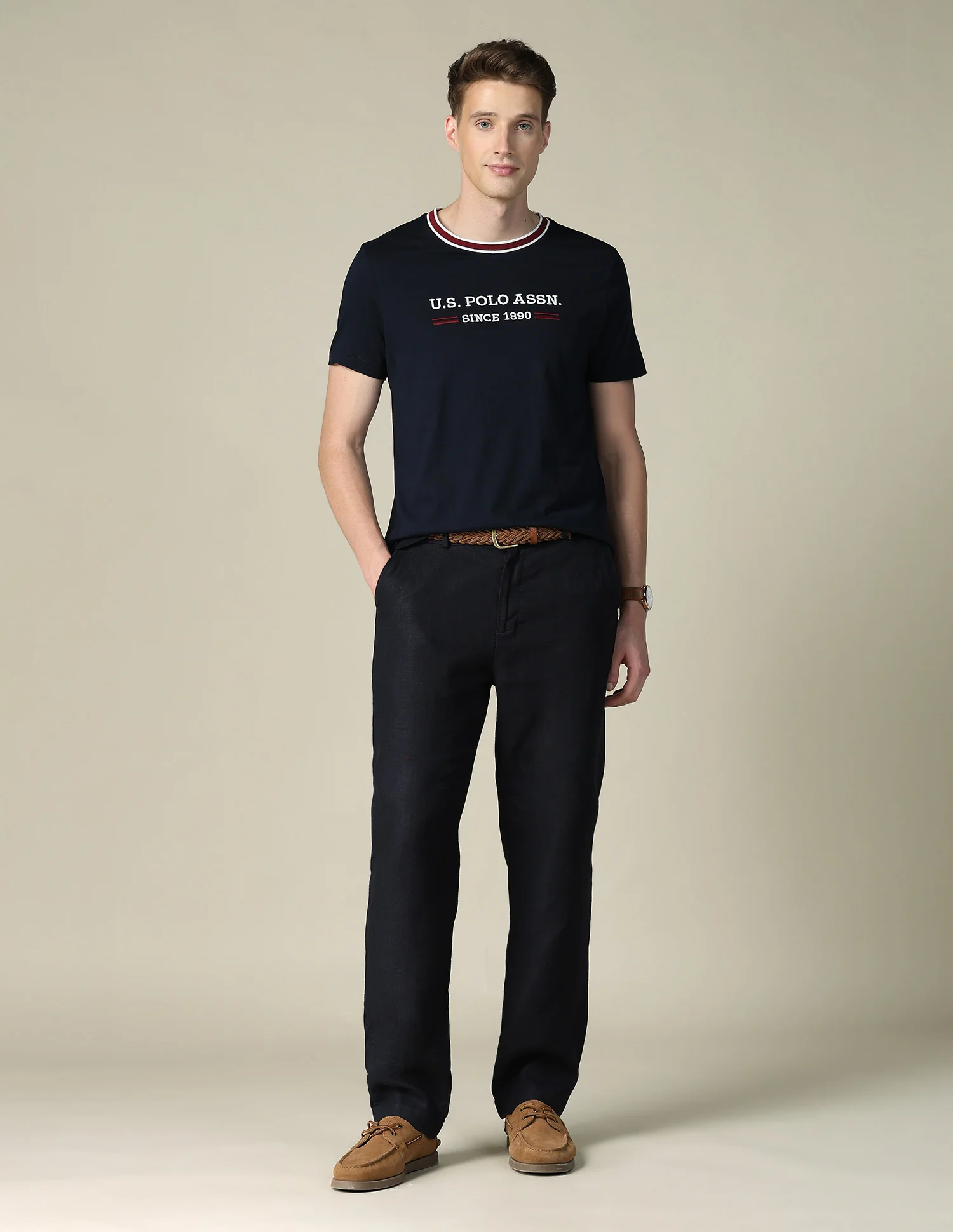 Brand Embroidered Slim Fit T-Shirt - Image 3