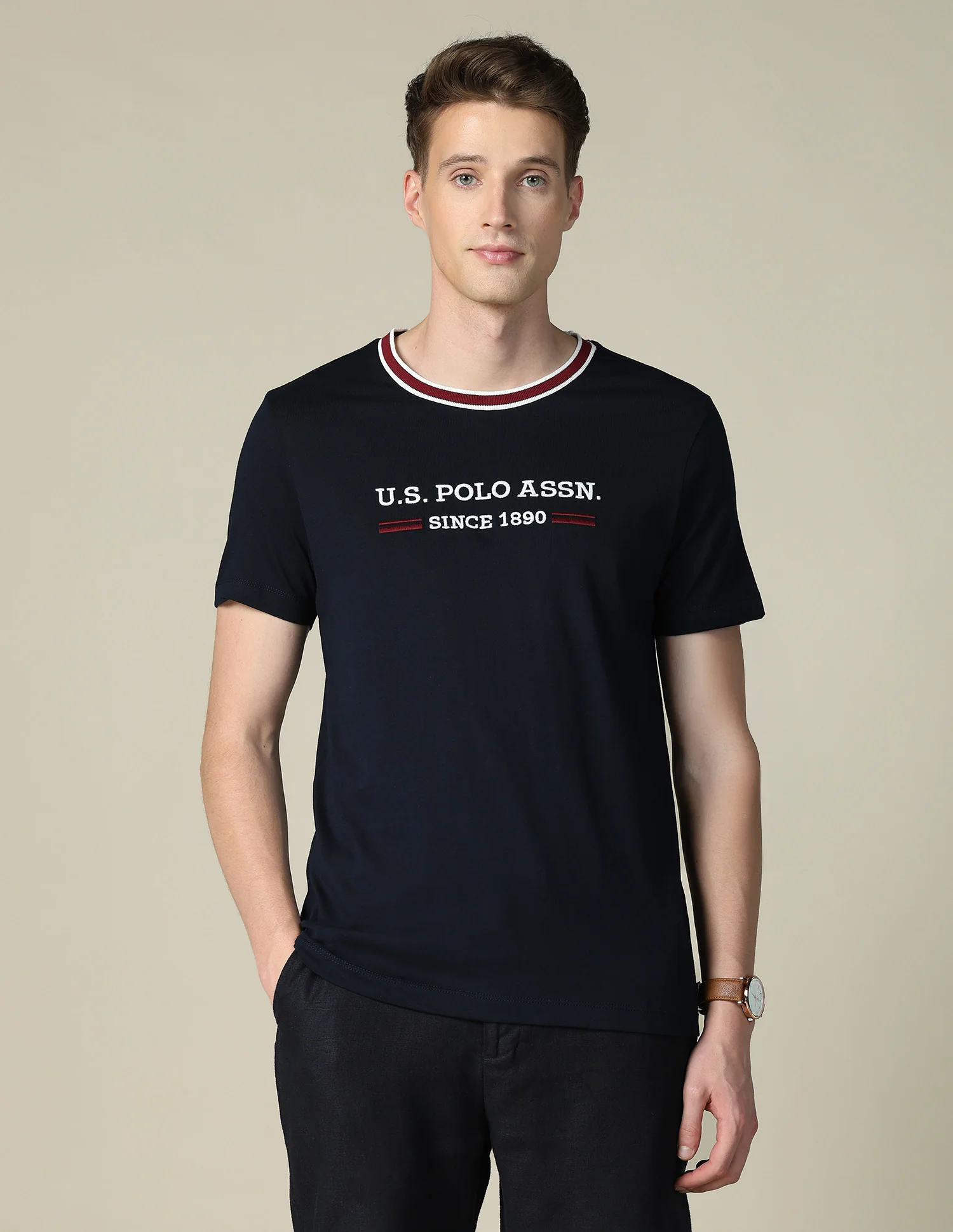 Brand Embroidered Slim Fit T-Shirt - Image 6