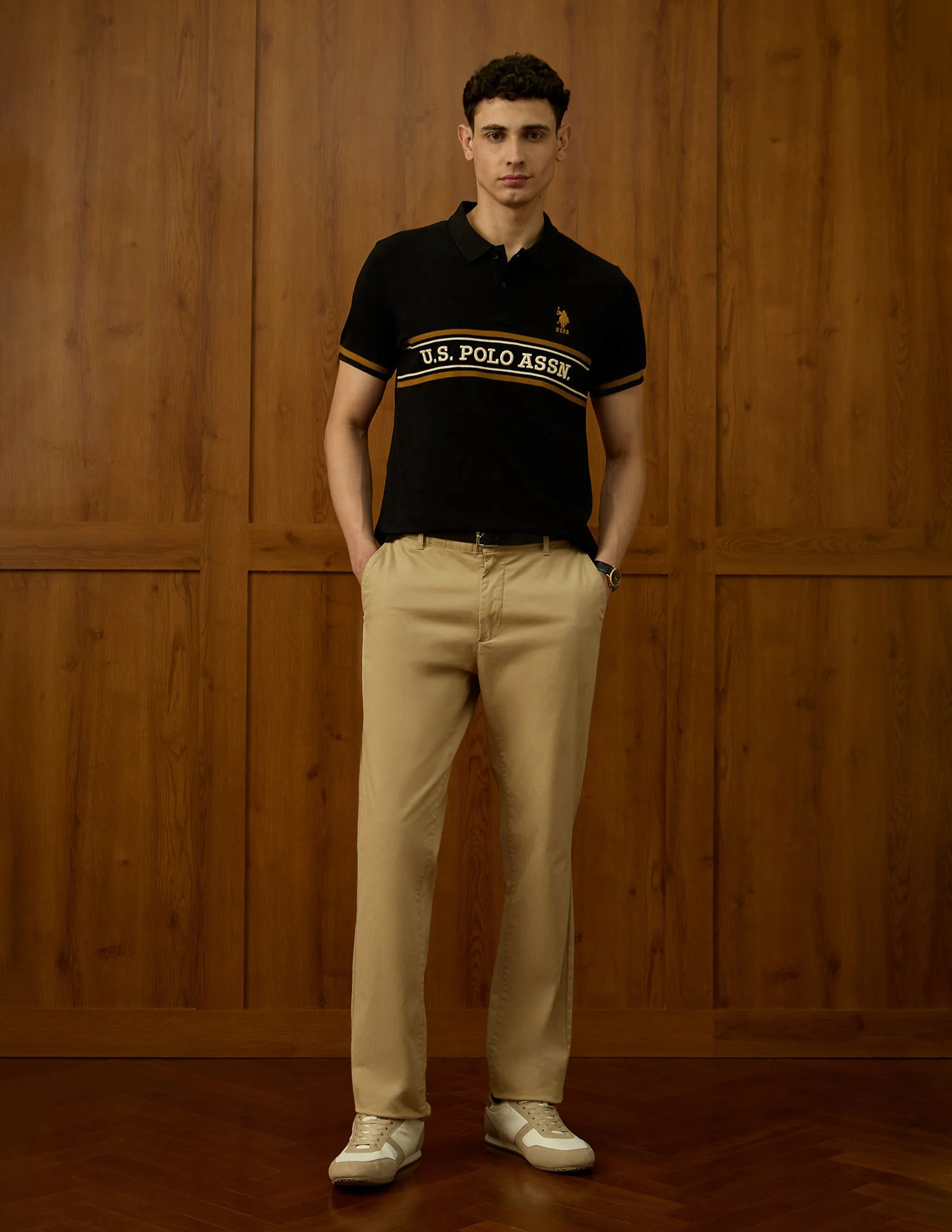 Brand Embroidered Varsity Polo Shirt - Image 3