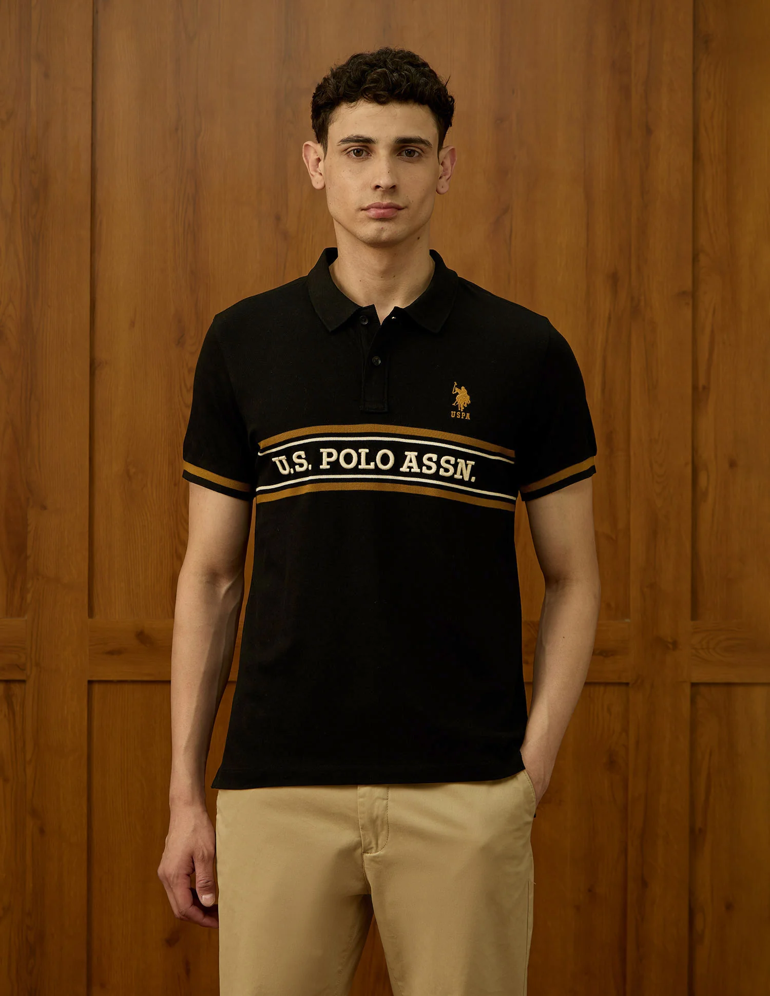 Brand Embroidered Varsity Polo Shirt - Image 6