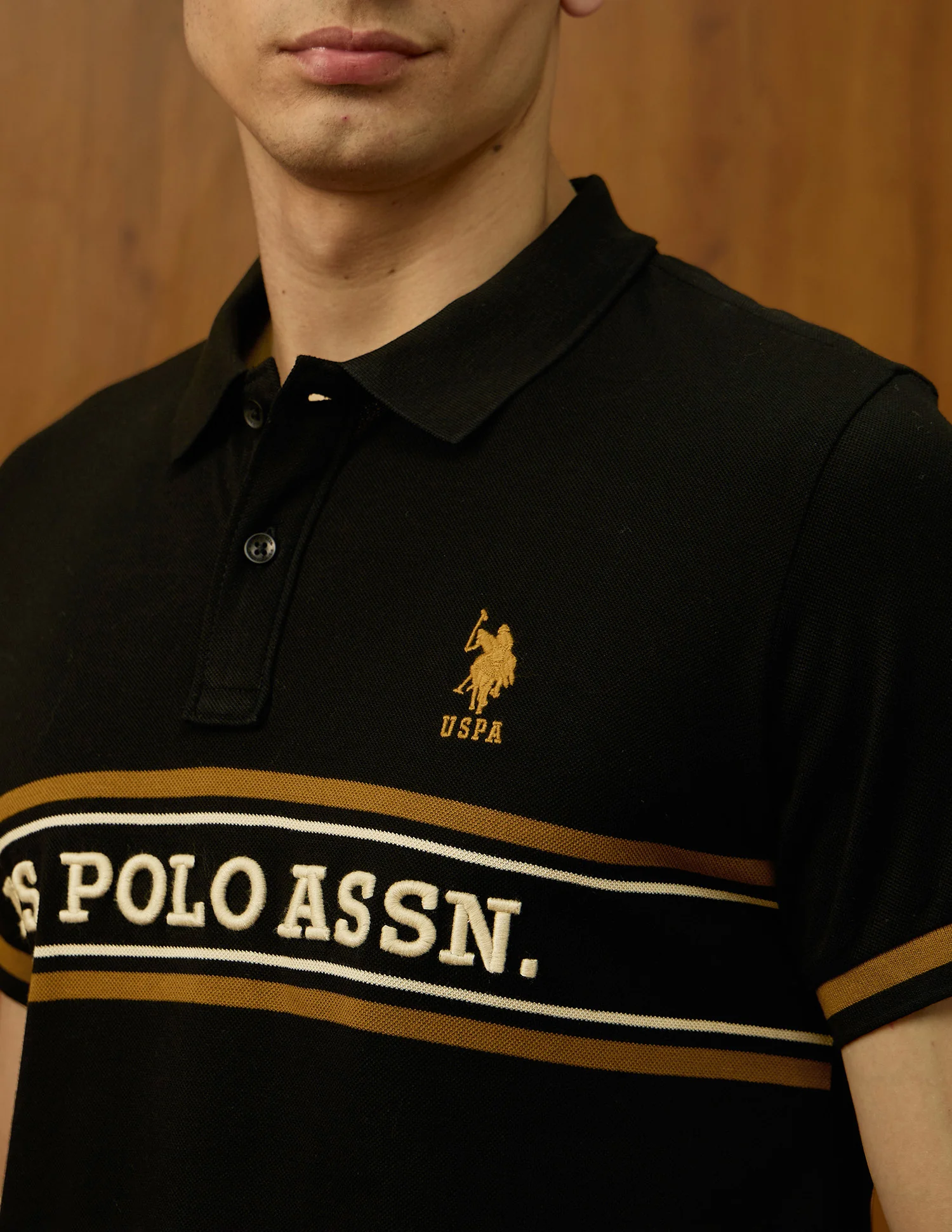 Brand Embroidered Varsity Polo Shirt - Image 7