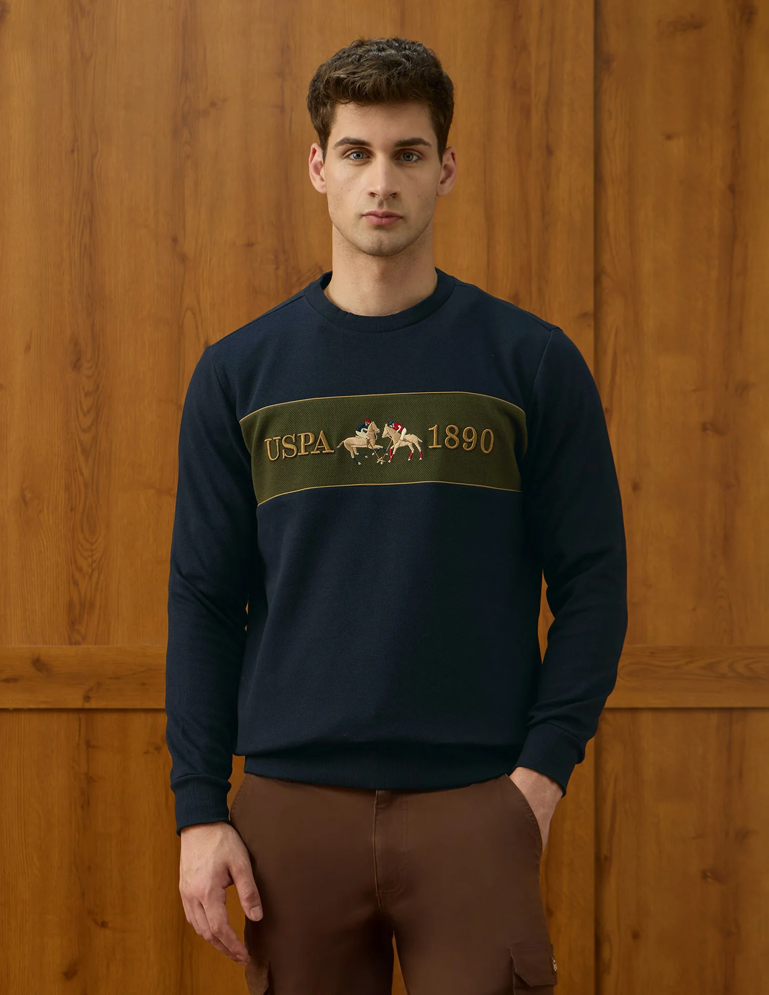 Brand Embroidered Varsity Theatre Sweatshirt - Image 6