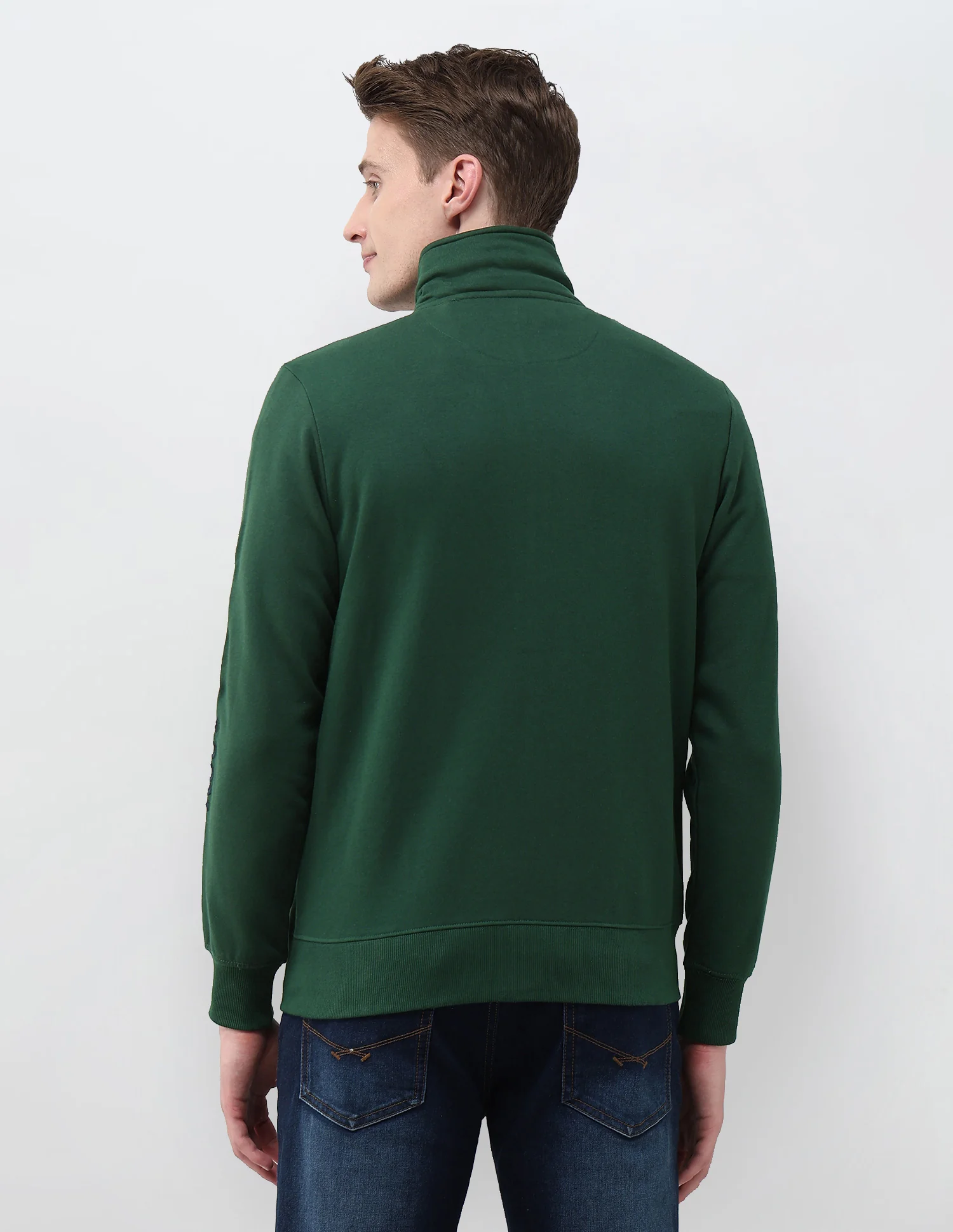 Brand Embroidered Zipper Sweatshirt - Image 5