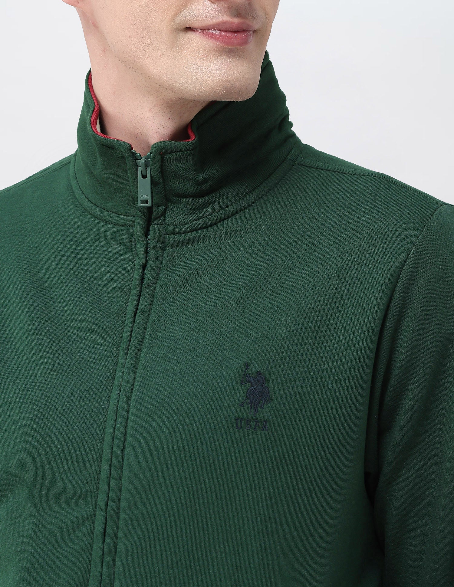 Brand Embroidered Zipper Sweatshirt - Image 7