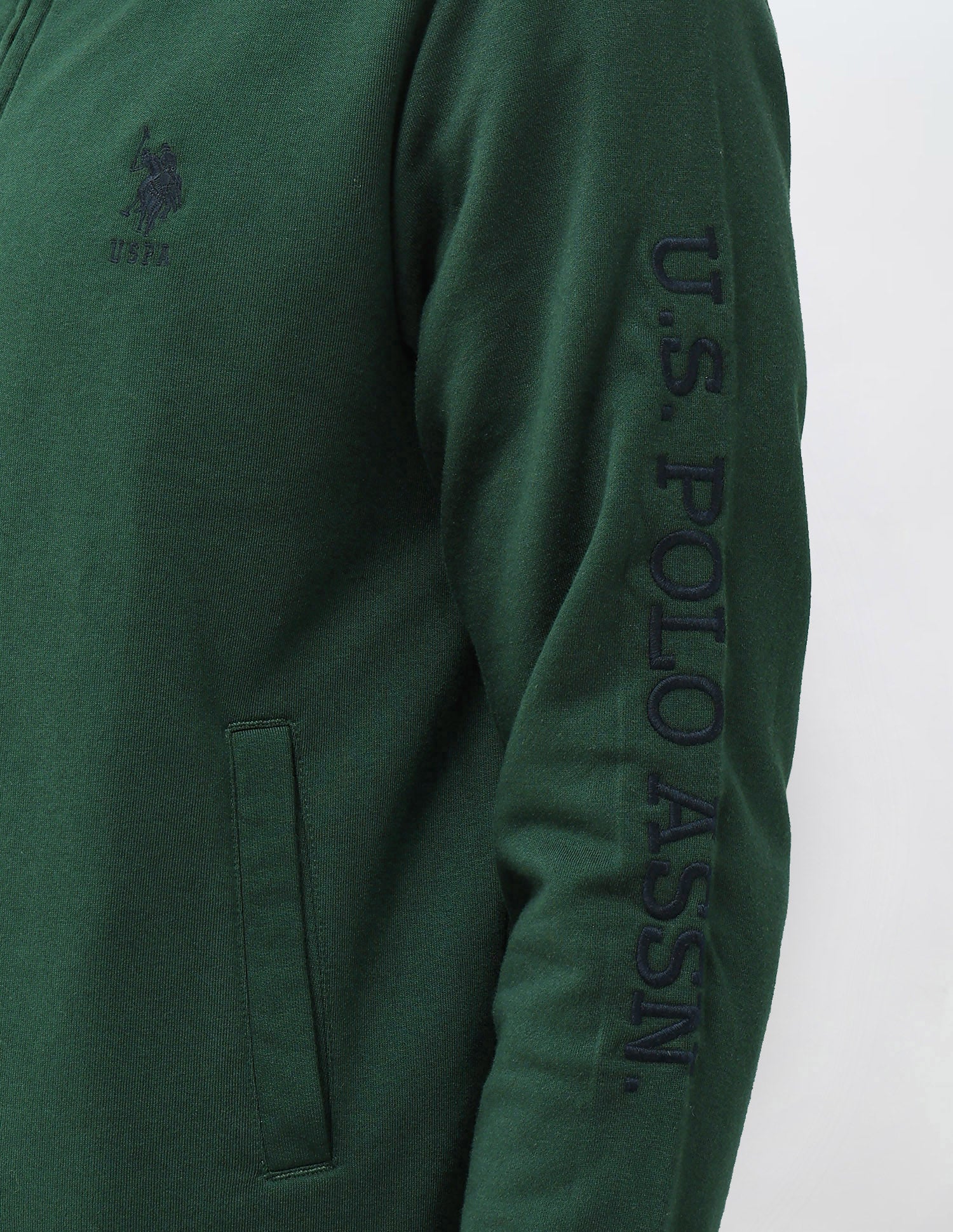 Brand Embroidered Zipper Sweatshirt - Image 8