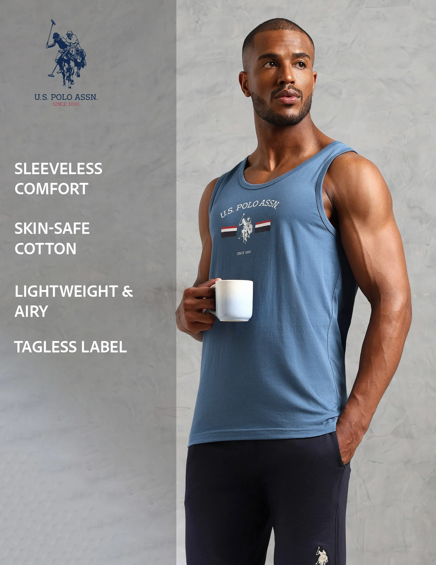 Brand Print Comfort Fit OEV02 Vest - Pack Of 1 - Image 9