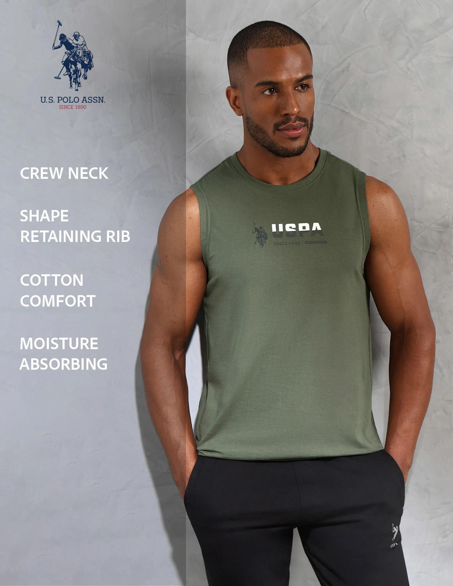 Brand Print Comfort Fit OEV06 Vest - Pack Of 1 - Image 9
