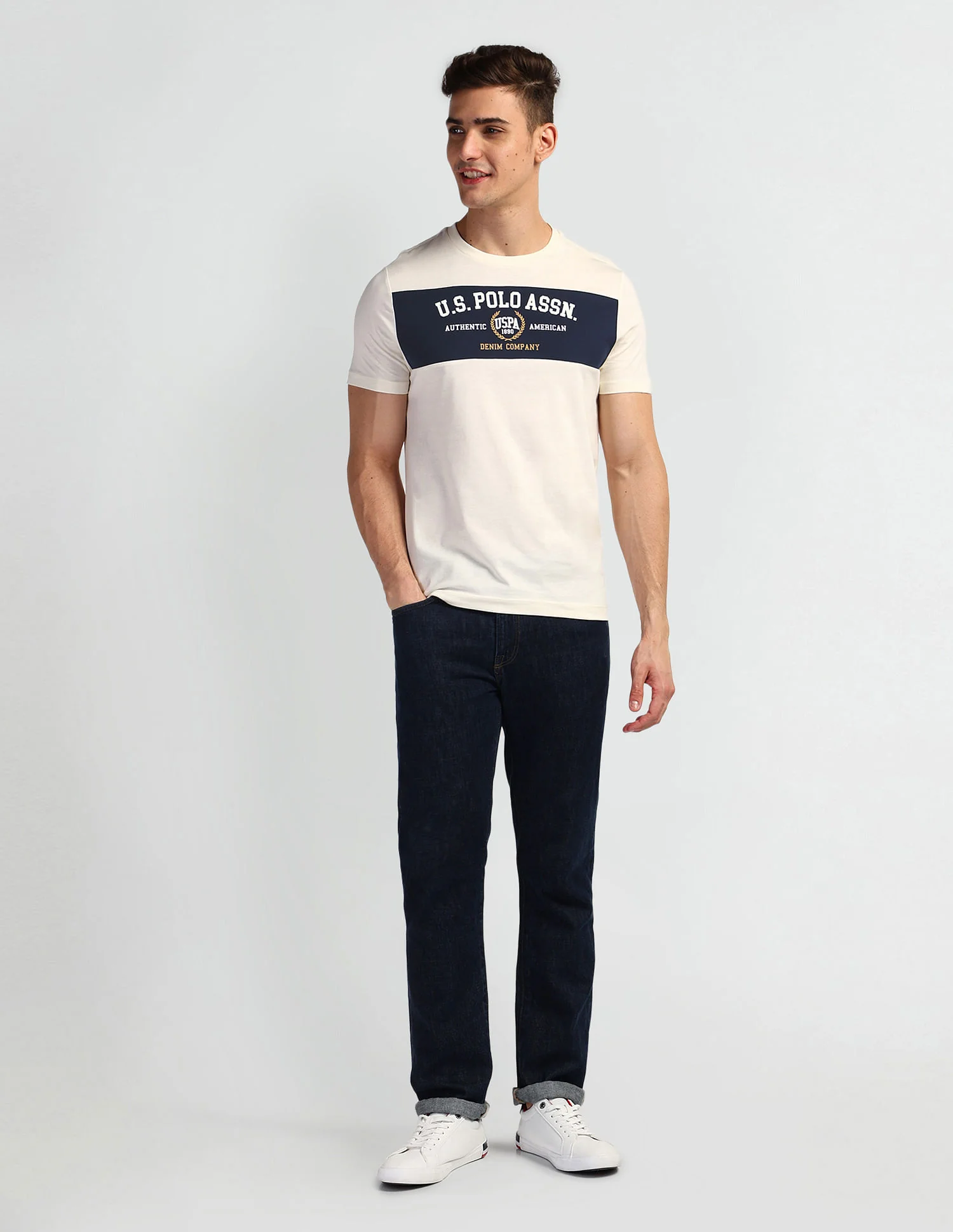Brand Print Crew Neck T-Shirt - Image 3
