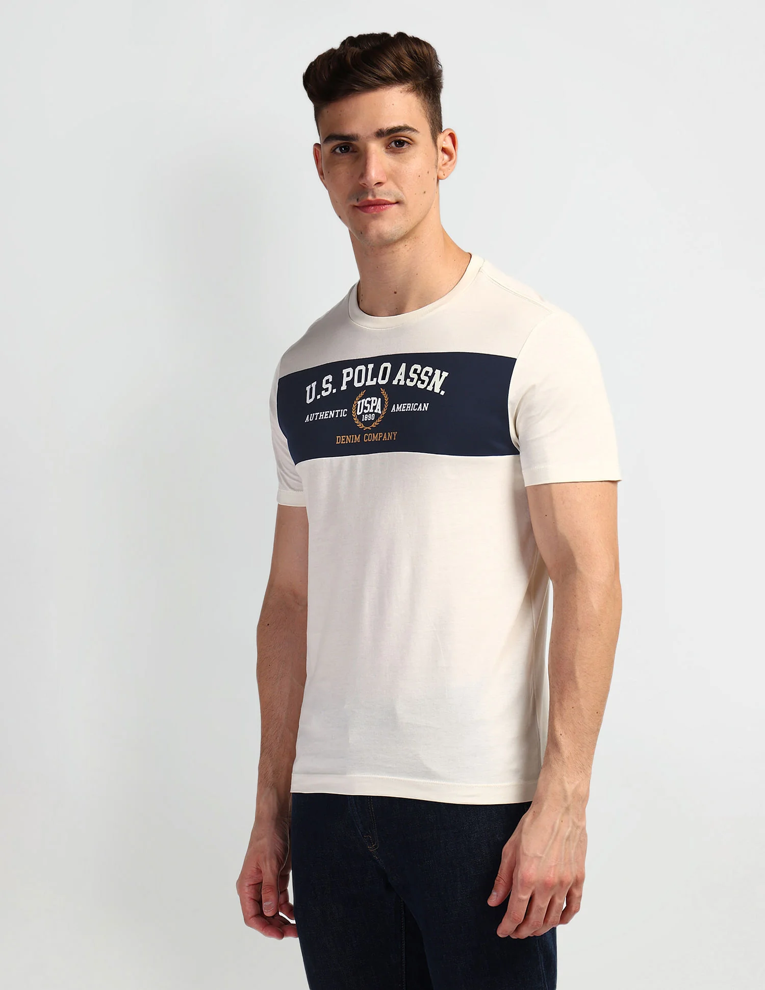 Brand Print Crew Neck T-Shirt - Image 4