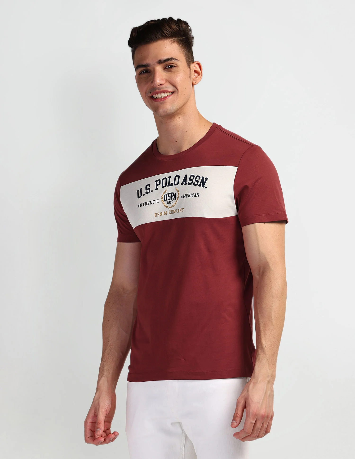 Brand Print Crew Neck T-Shirt - Image 4