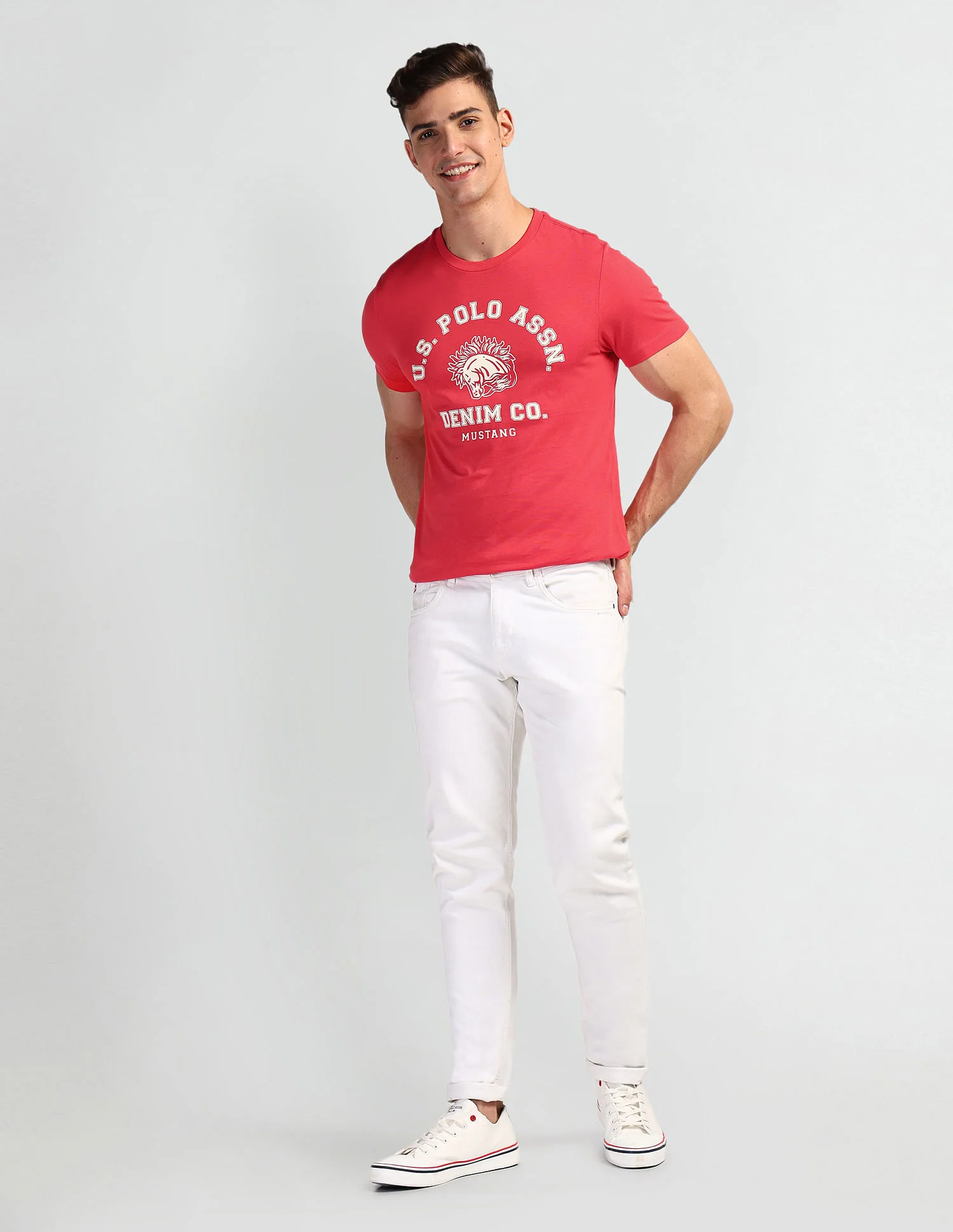 Brand Print Crew Neck T-Shirt - Image 3