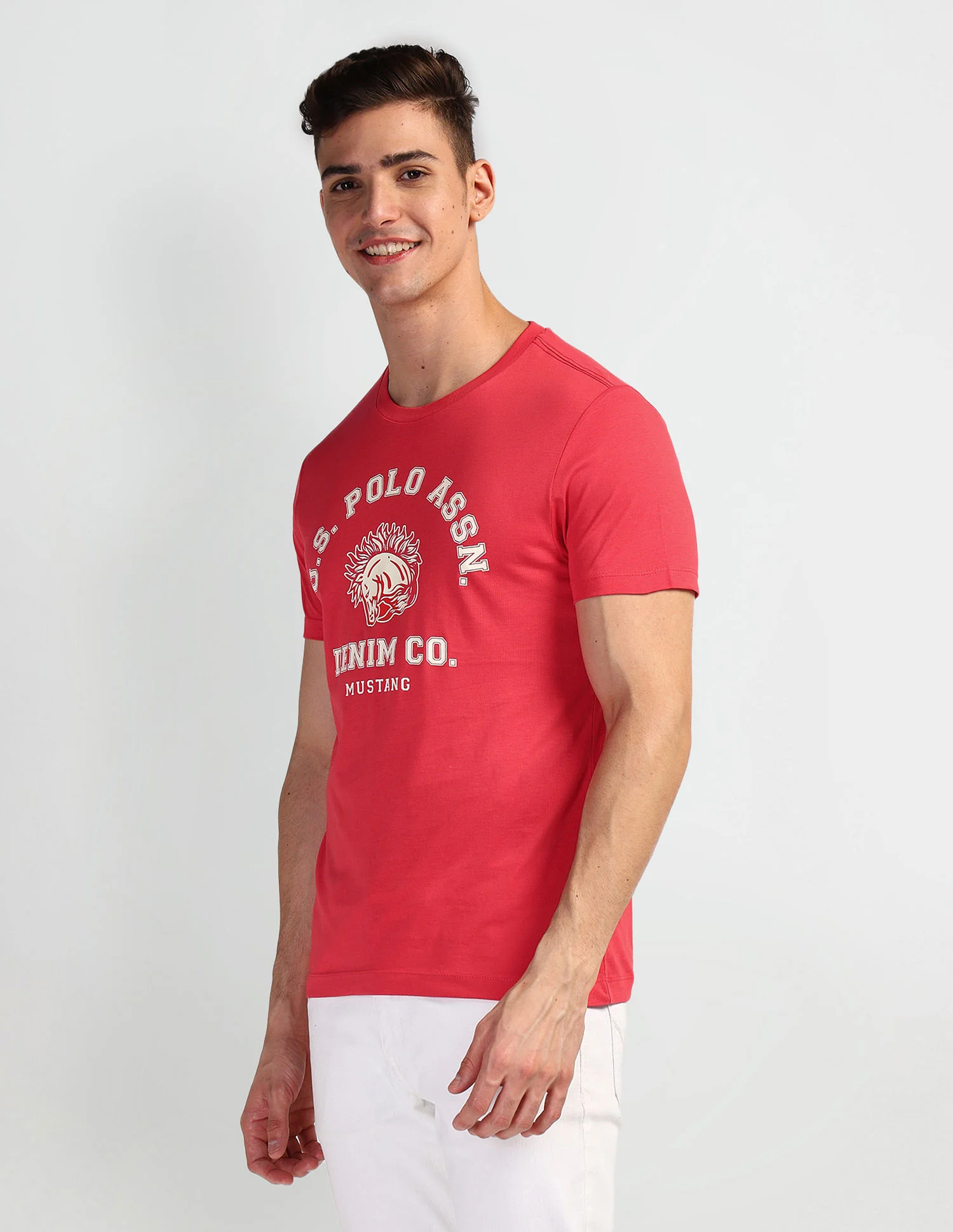 Brand Print Crew Neck T-Shirt - Image 4