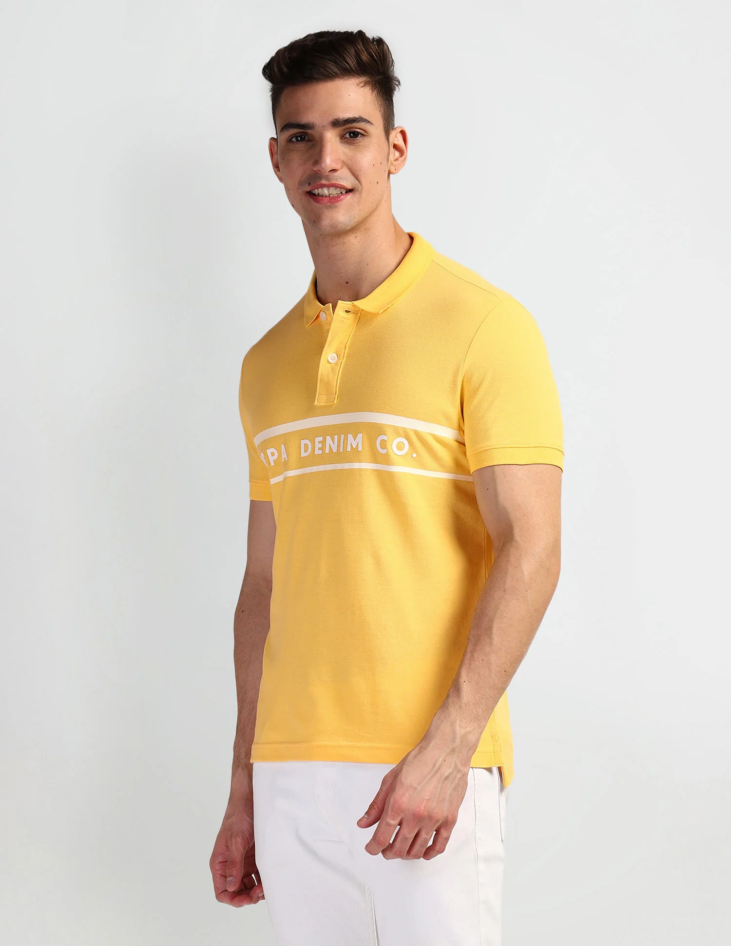 Brand Print Muscle Fit Polo Shirt - Image 4