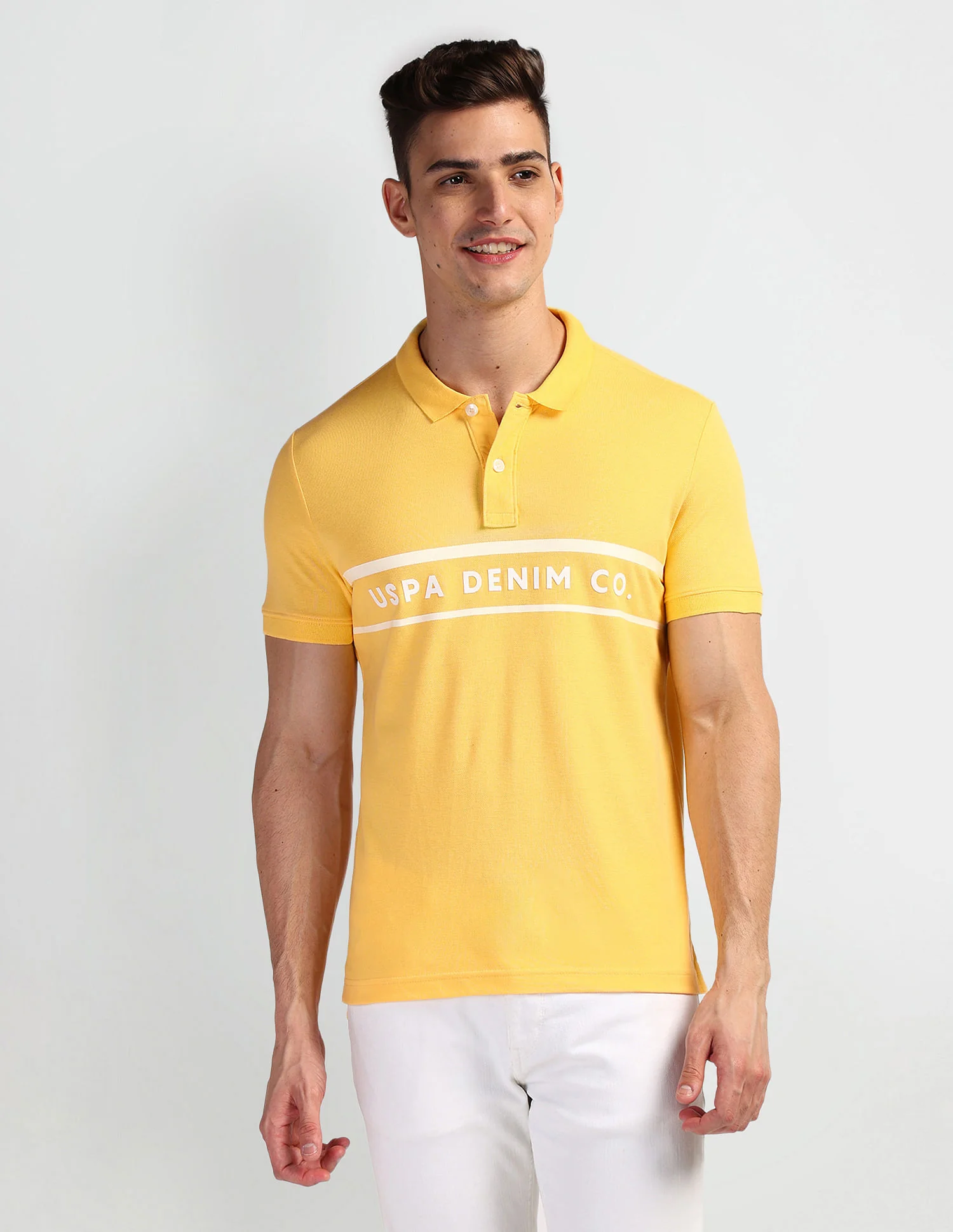 Brand Print Muscle Fit Polo Shirt - Image 6