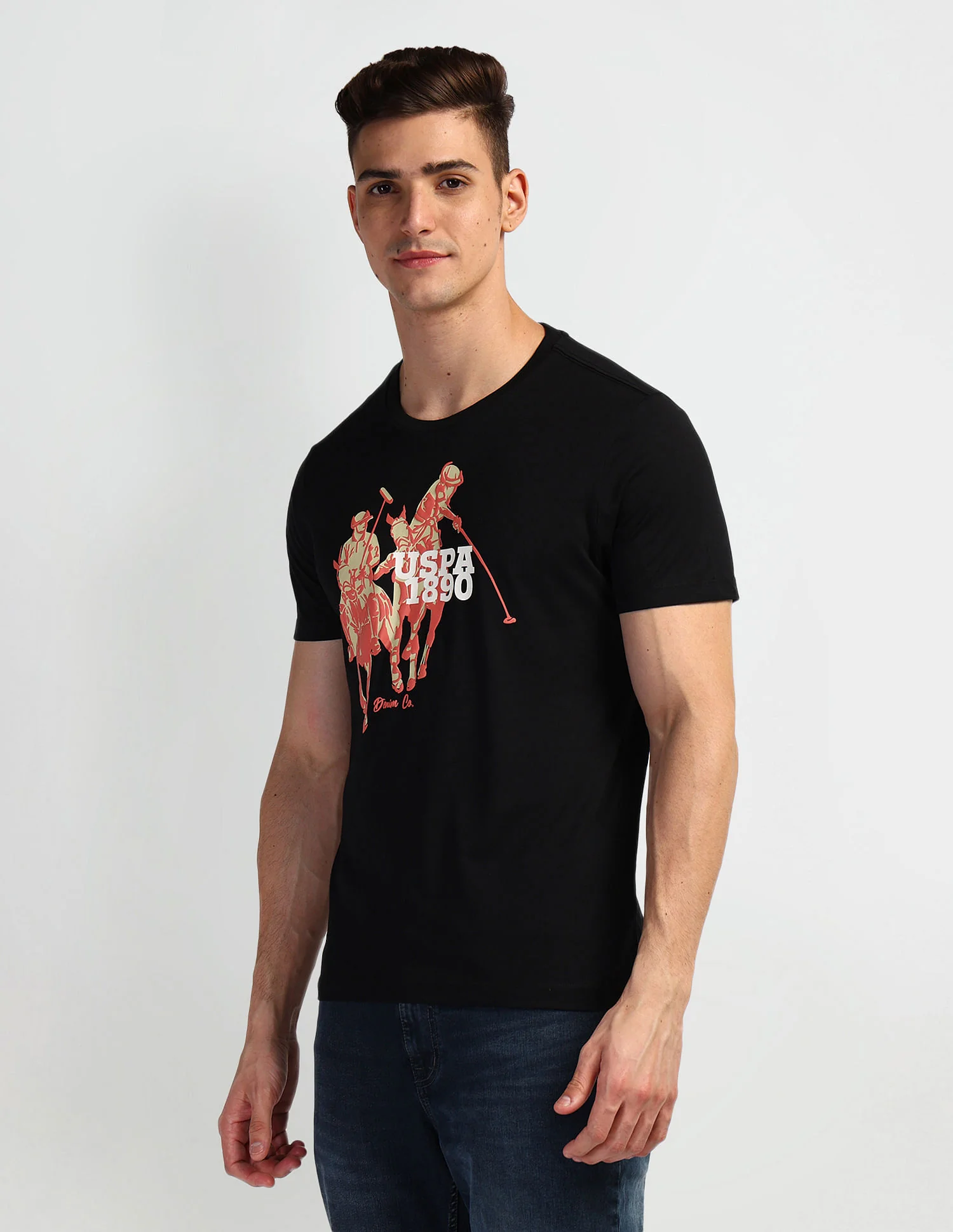 Brand Print Muscle Fit T-Shirt - Image 4