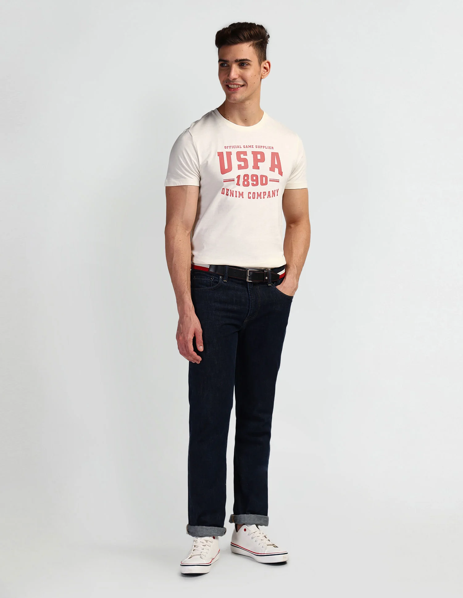 Brand Print Muscle Fit T-Shirt - Image 3
