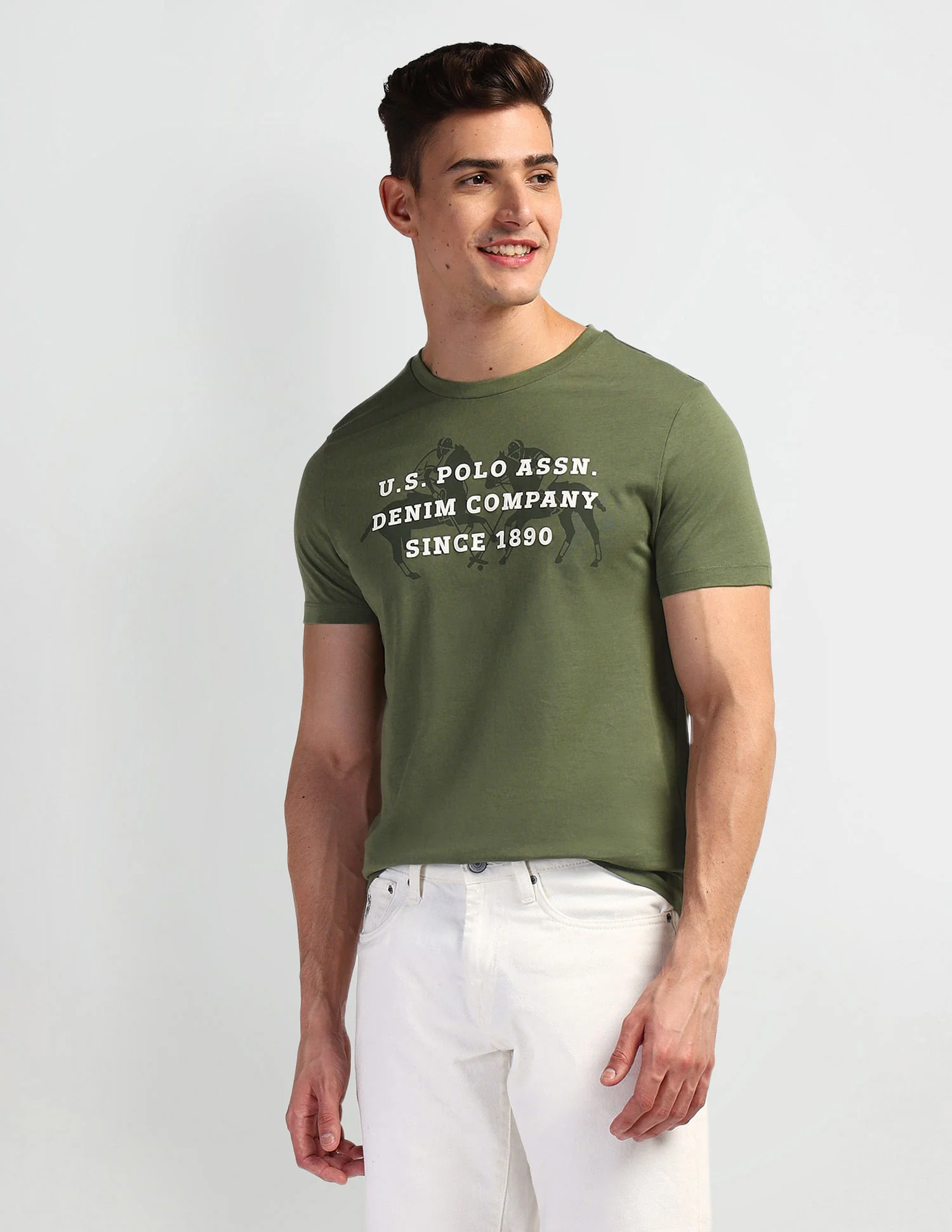 Brand Print Muscle Fit T-Shirt