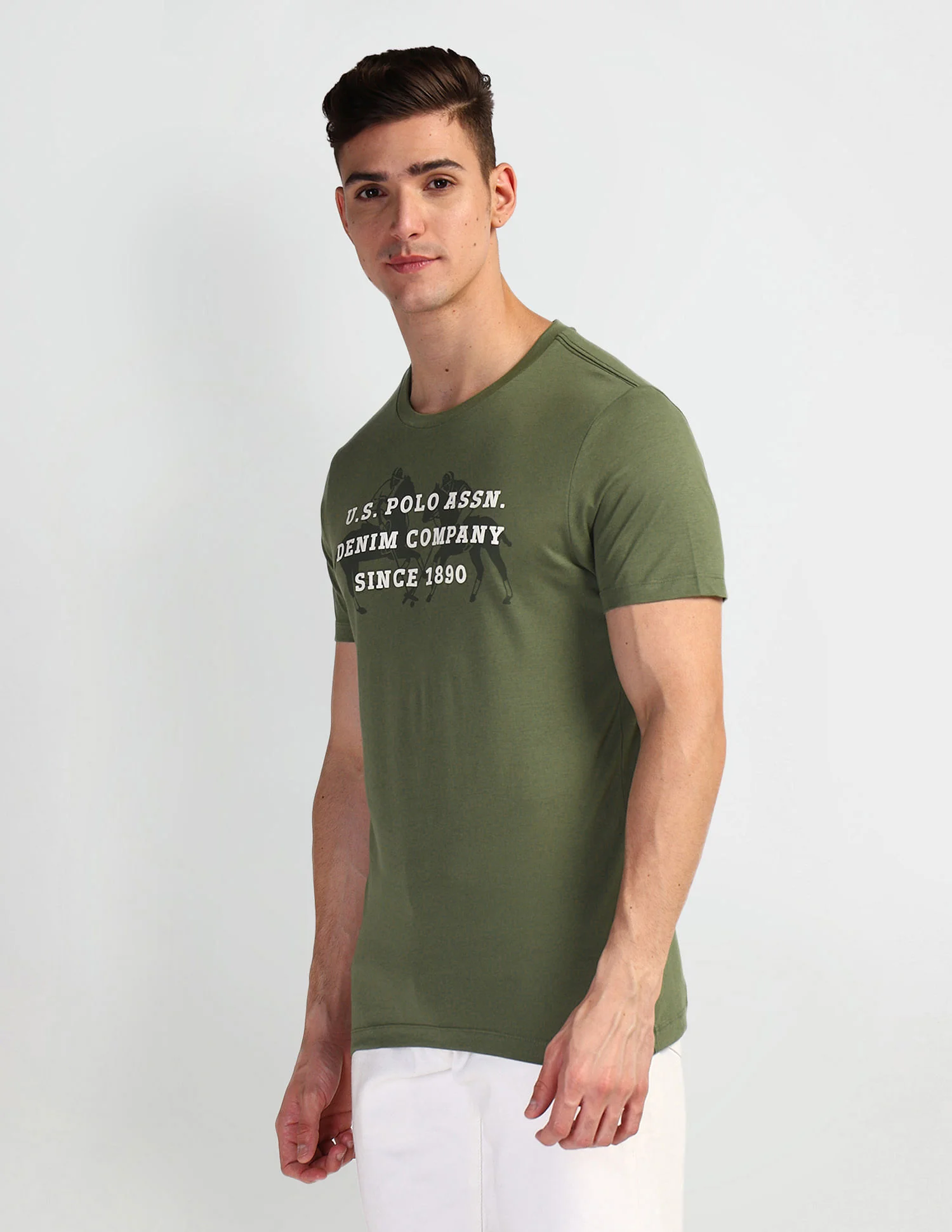 Brand Print Muscle Fit T-Shirt - Image 4