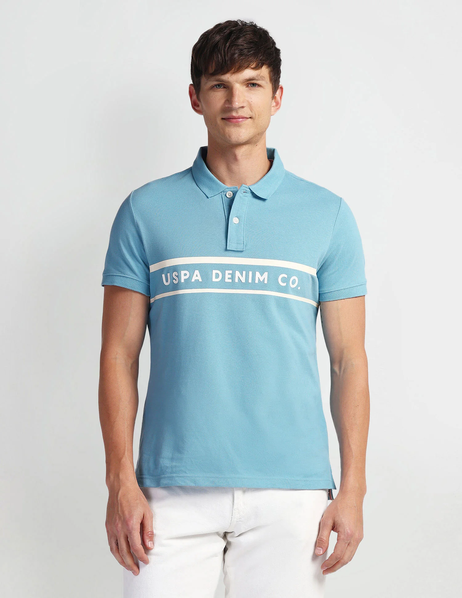 Brand Print Pique Polo Shirt - Image 6