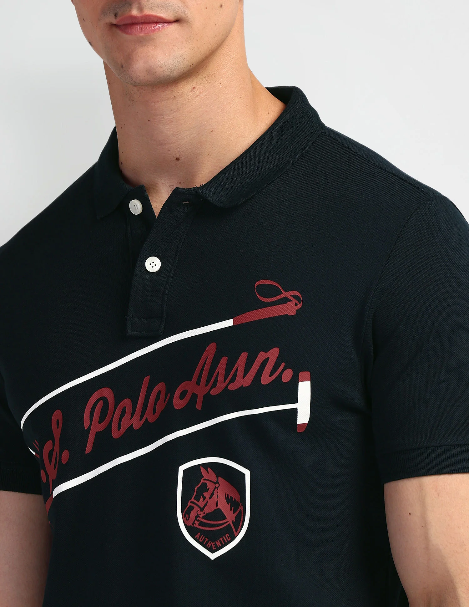 Brand Print Pique Polo Shirt - Image 7