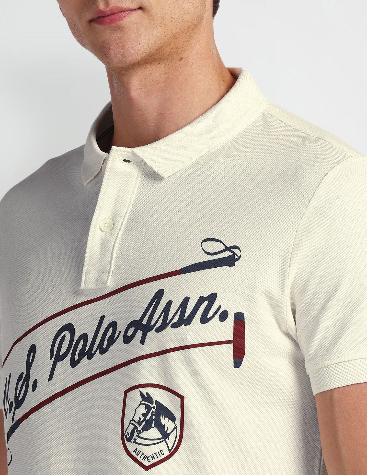 Brand Print Pique Polo Shirt - Image 7