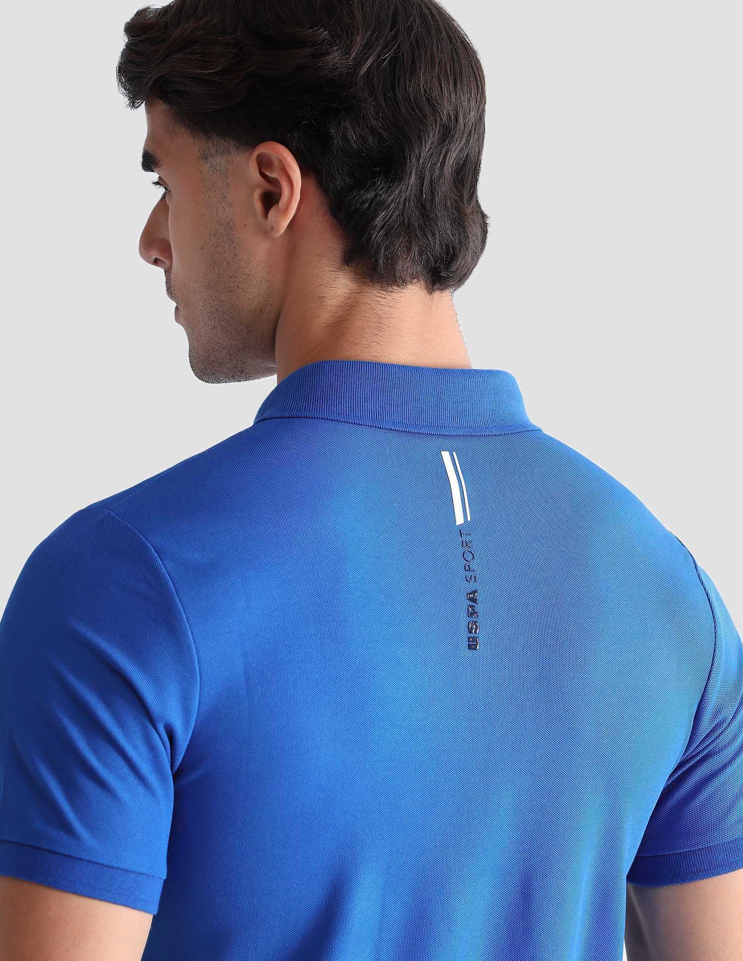 Brand Printed Active Polo Shirt - Image 9