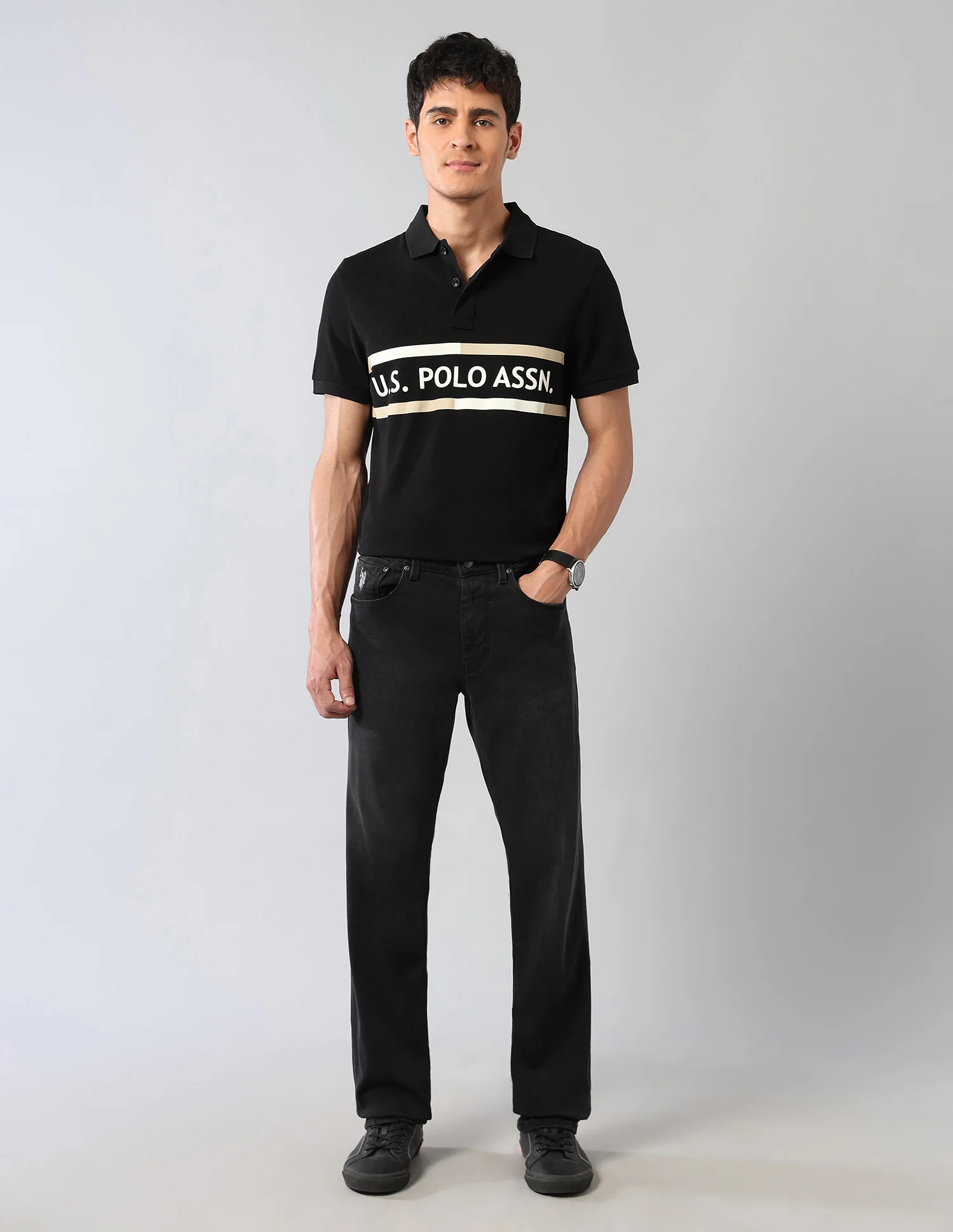 Brand Printed Americana Polo Shirt - Image 3