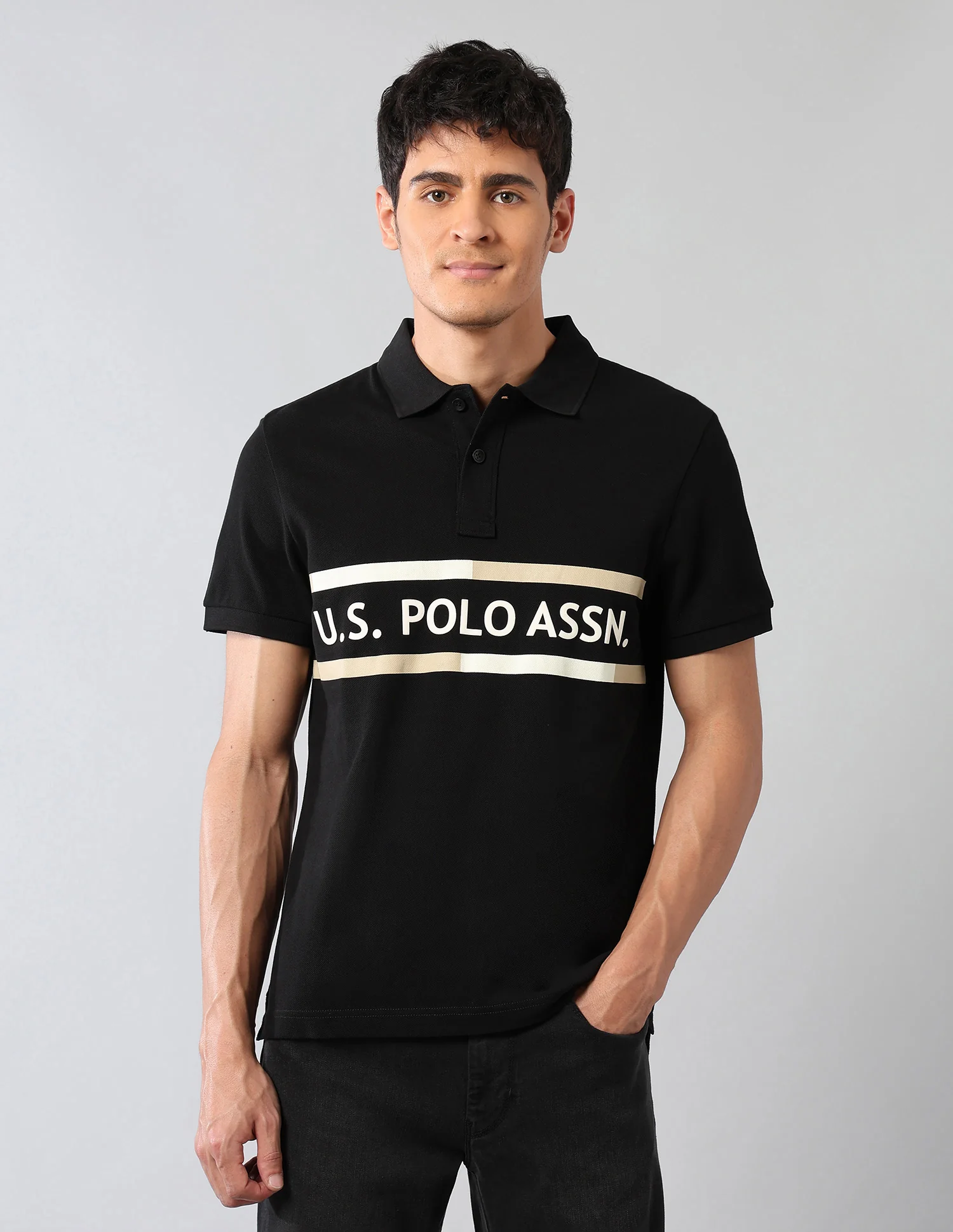 Brand Printed Americana Polo Shirt - Image 6