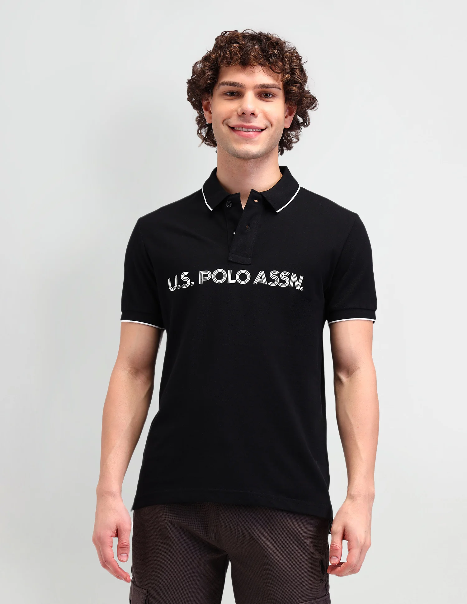 Brand Printed Cotton Polo Shirt - Image 6