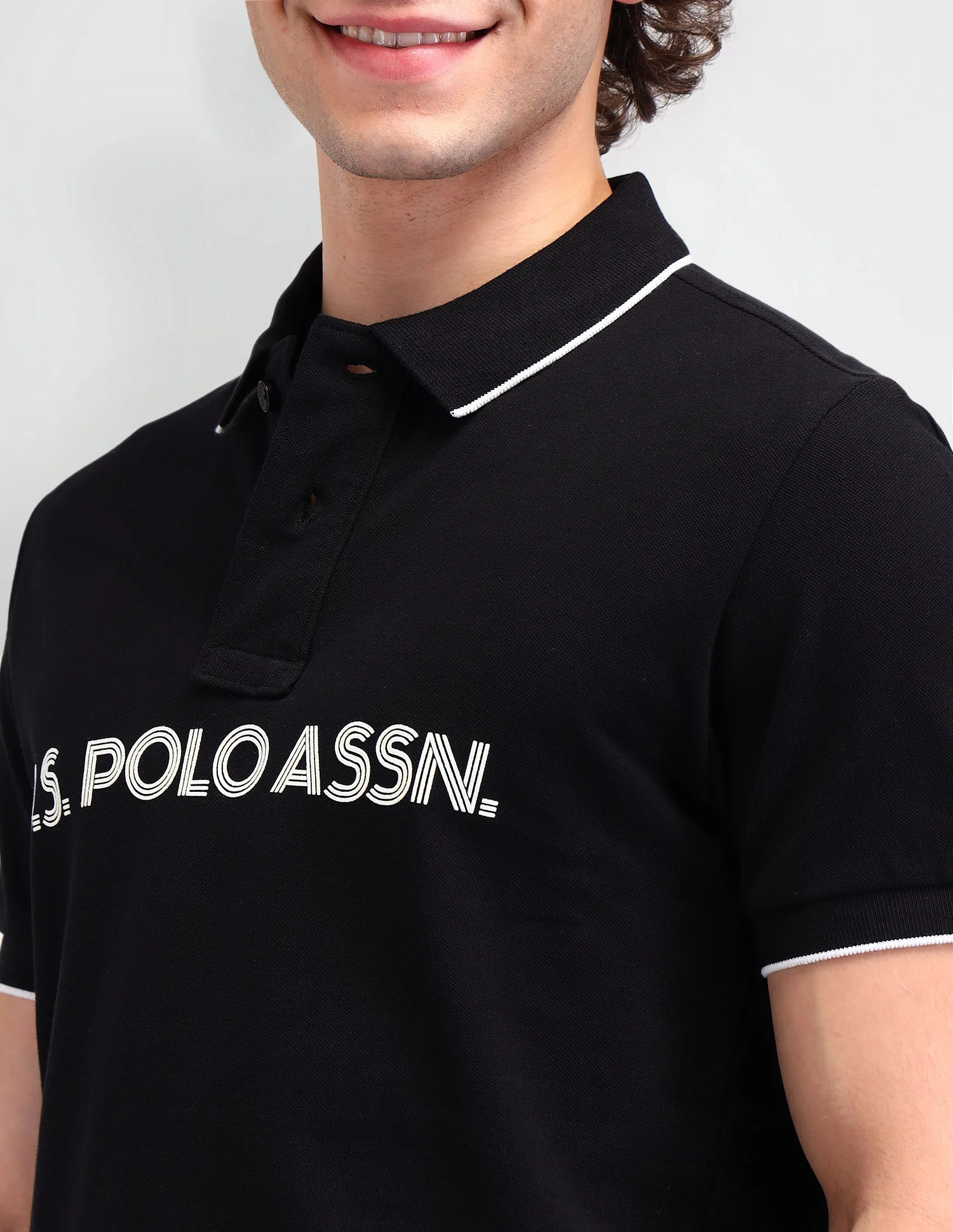 Brand Printed Cotton Polo Shirt - Image 7