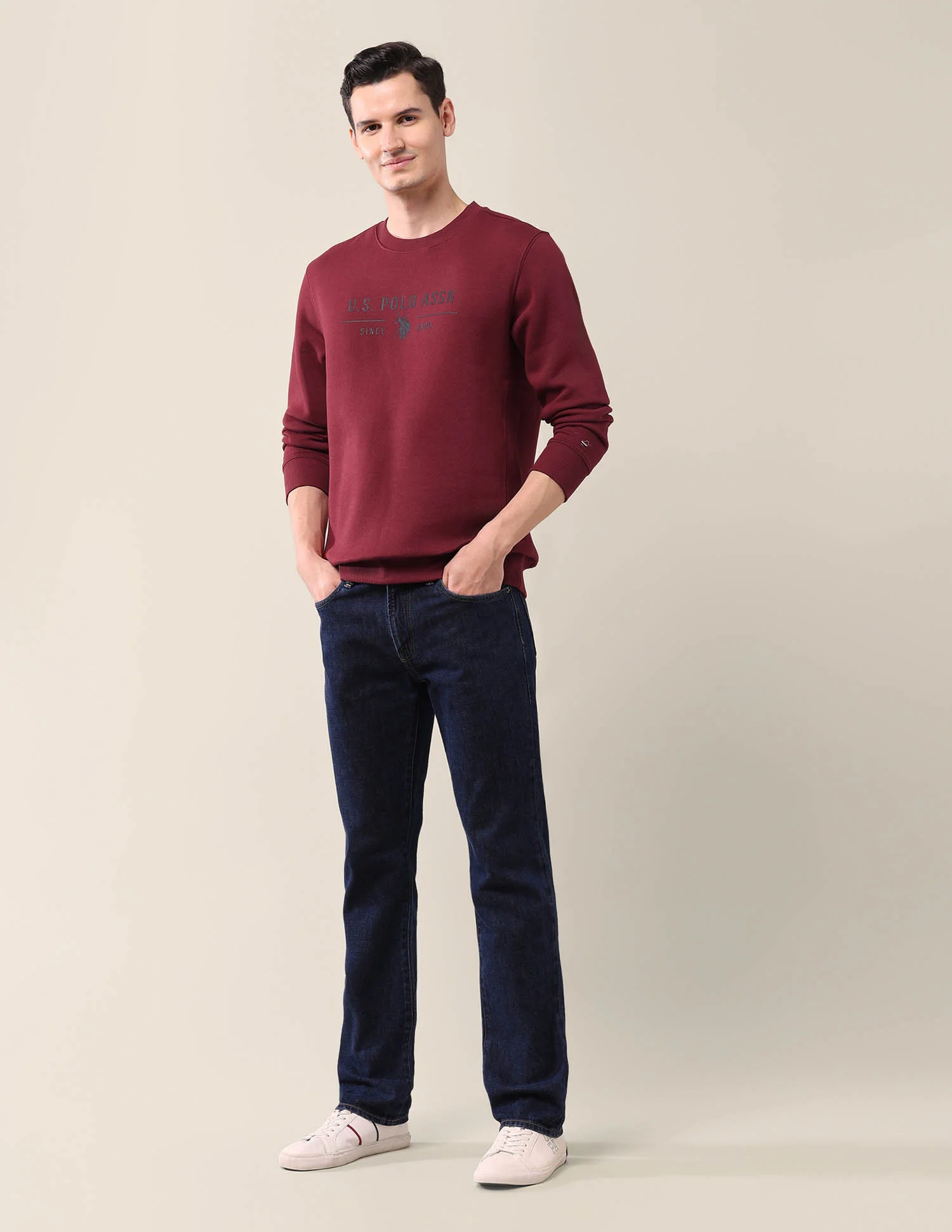 Brand Printed Crew Neck Sweatshirt - Image 3