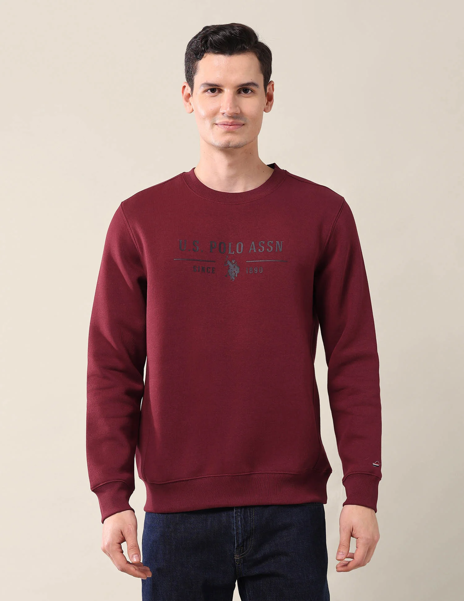 Brand Printed Crew Neck Sweatshirt - Image 6