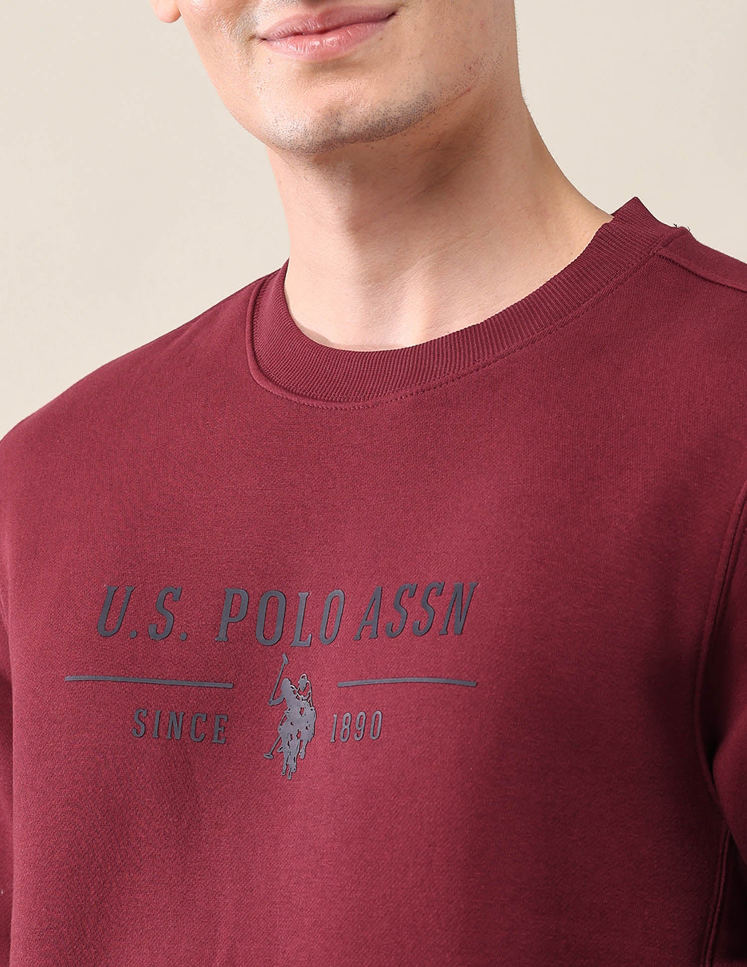 Brand Printed Crew Neck Sweatshirt - Image 7