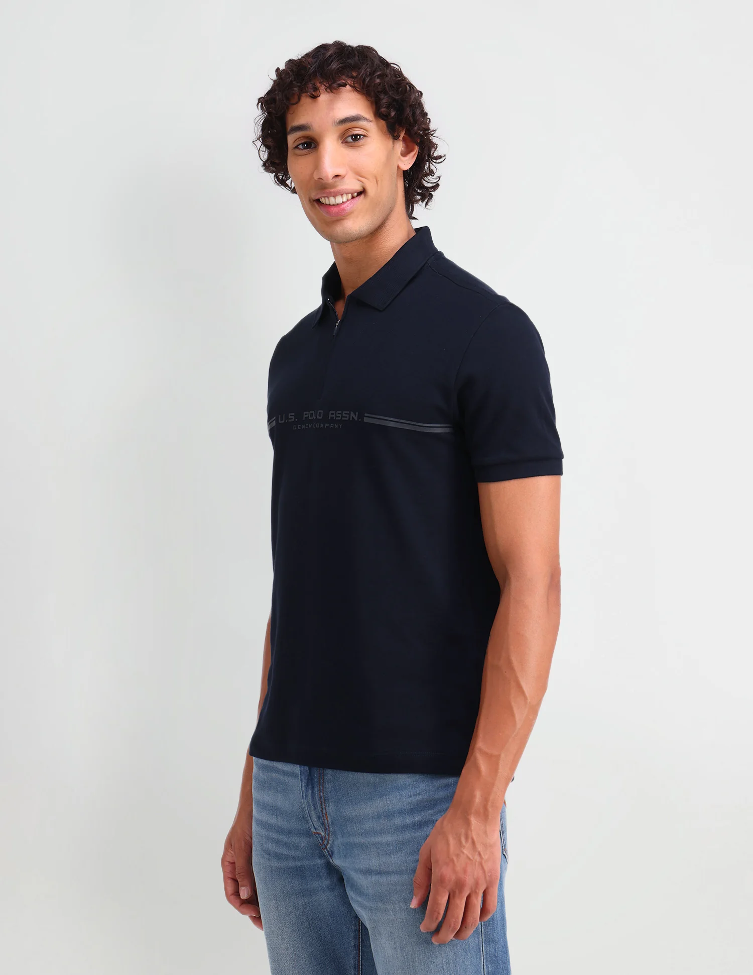 Brand Printed Muscle Fit Polo Shirt - Image 4