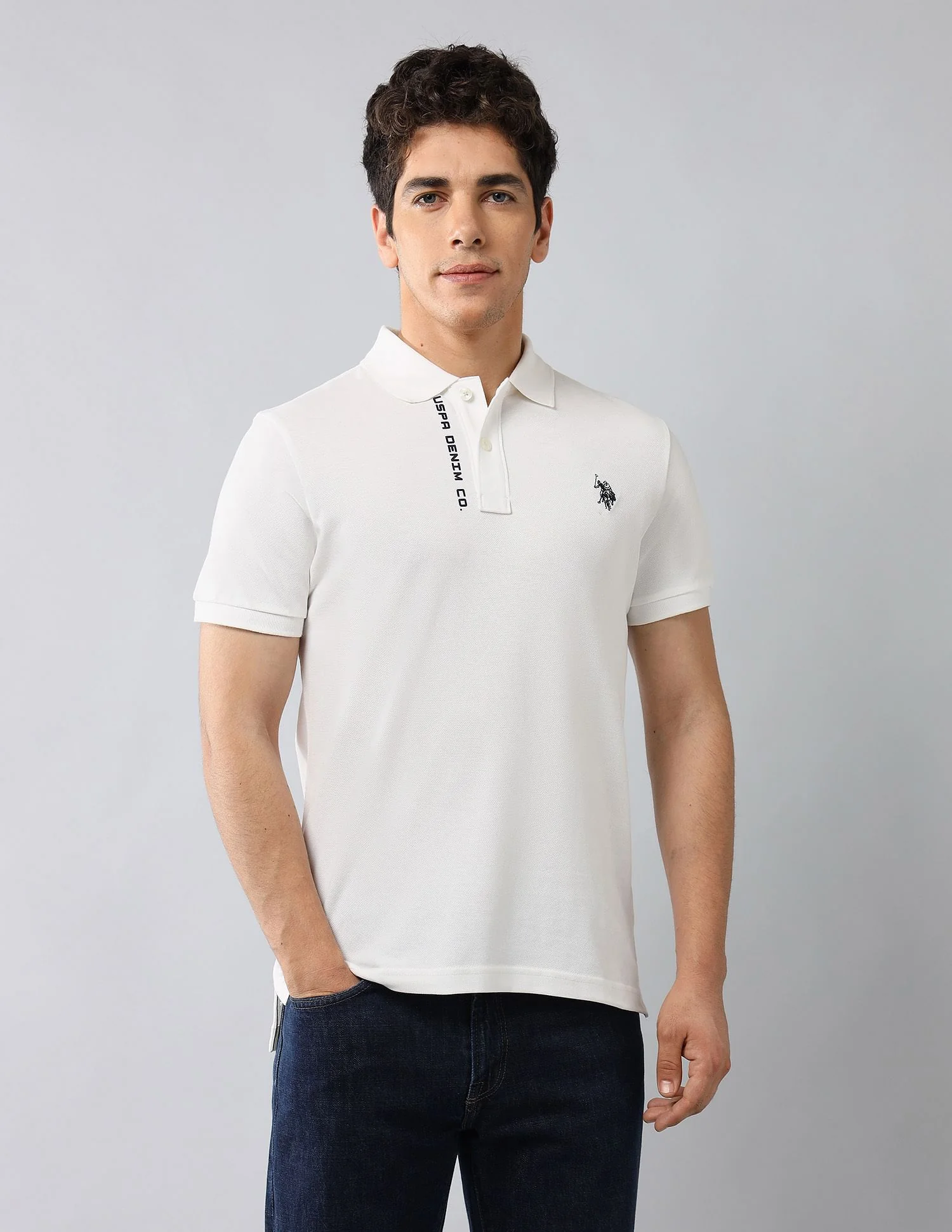 Brand Printed Muscle Fit Polo Shirt - Image 6