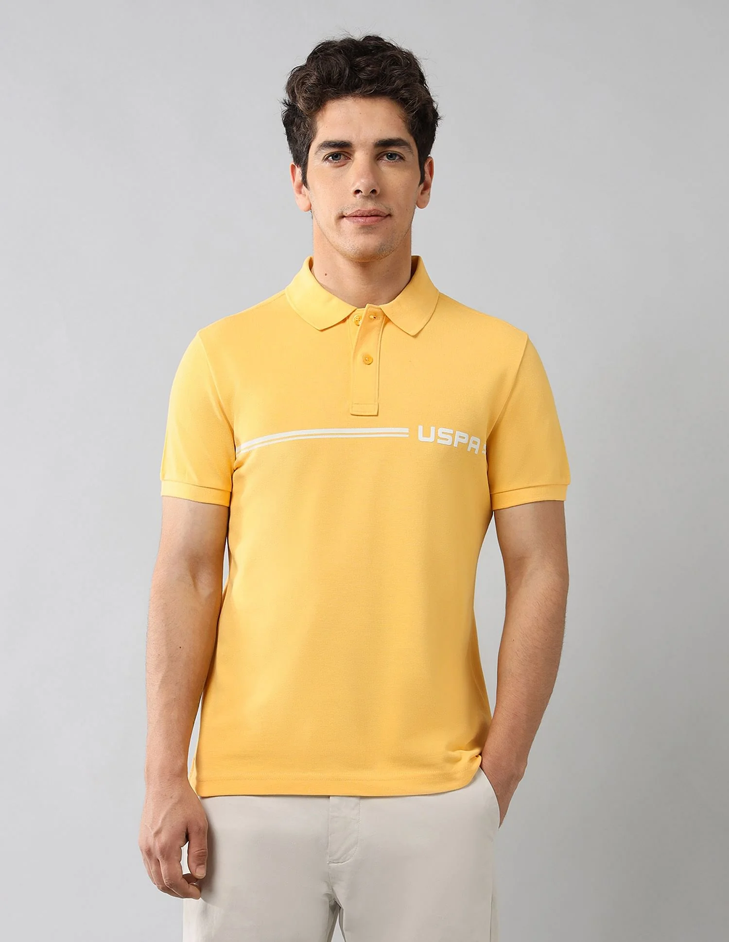 Brand Printed Muscle Fit Polo Shirt - Image 6