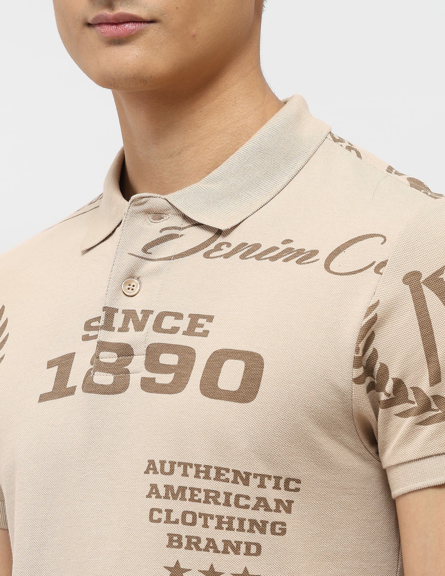 Brand Printed Muscle Fit Polo Shirt - Image 7